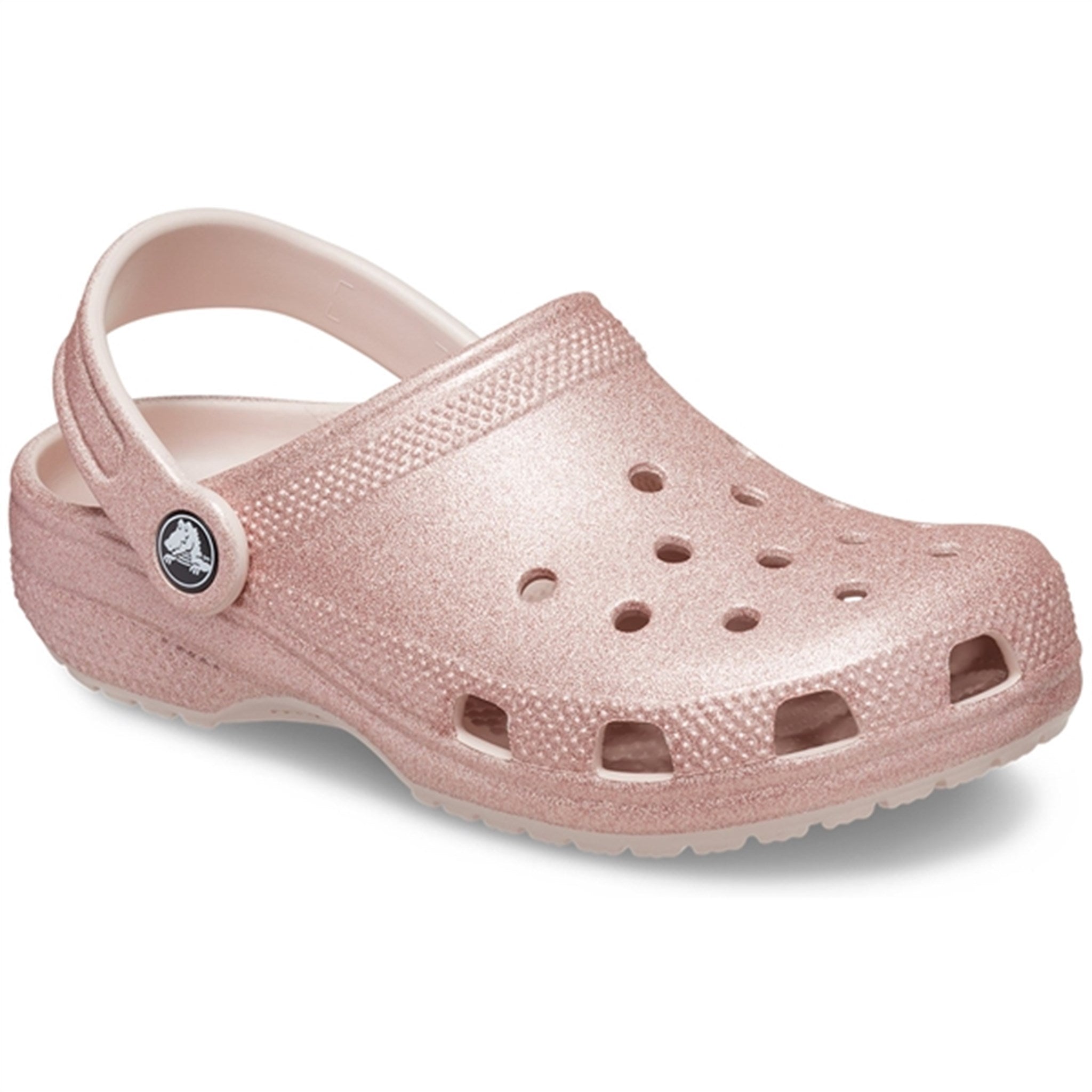 踏入舒适与时尚并存的世界，穿上 Crocs 经典闪闪发光凉鞋，石英色闪光 7