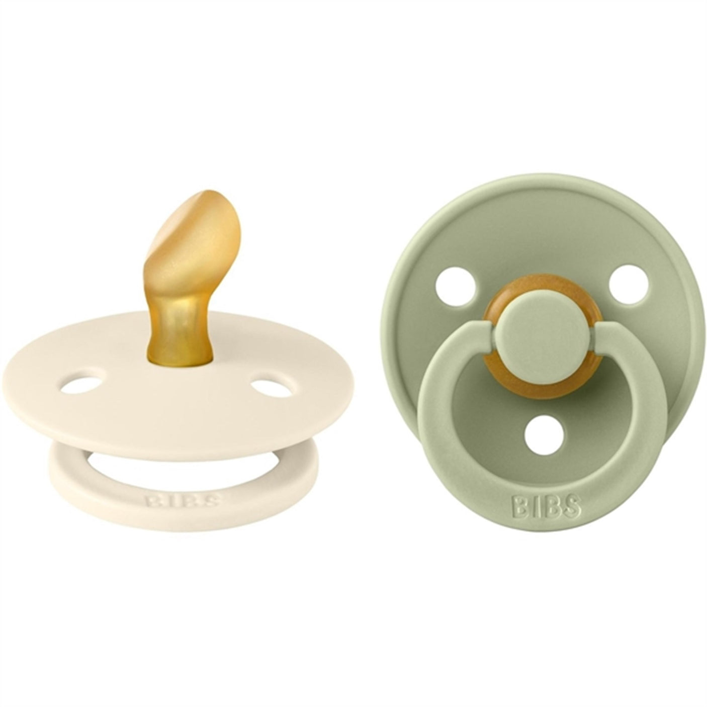 Bibs Colour Latex Anatomical Pacifier 2-pack Ivory/Sage