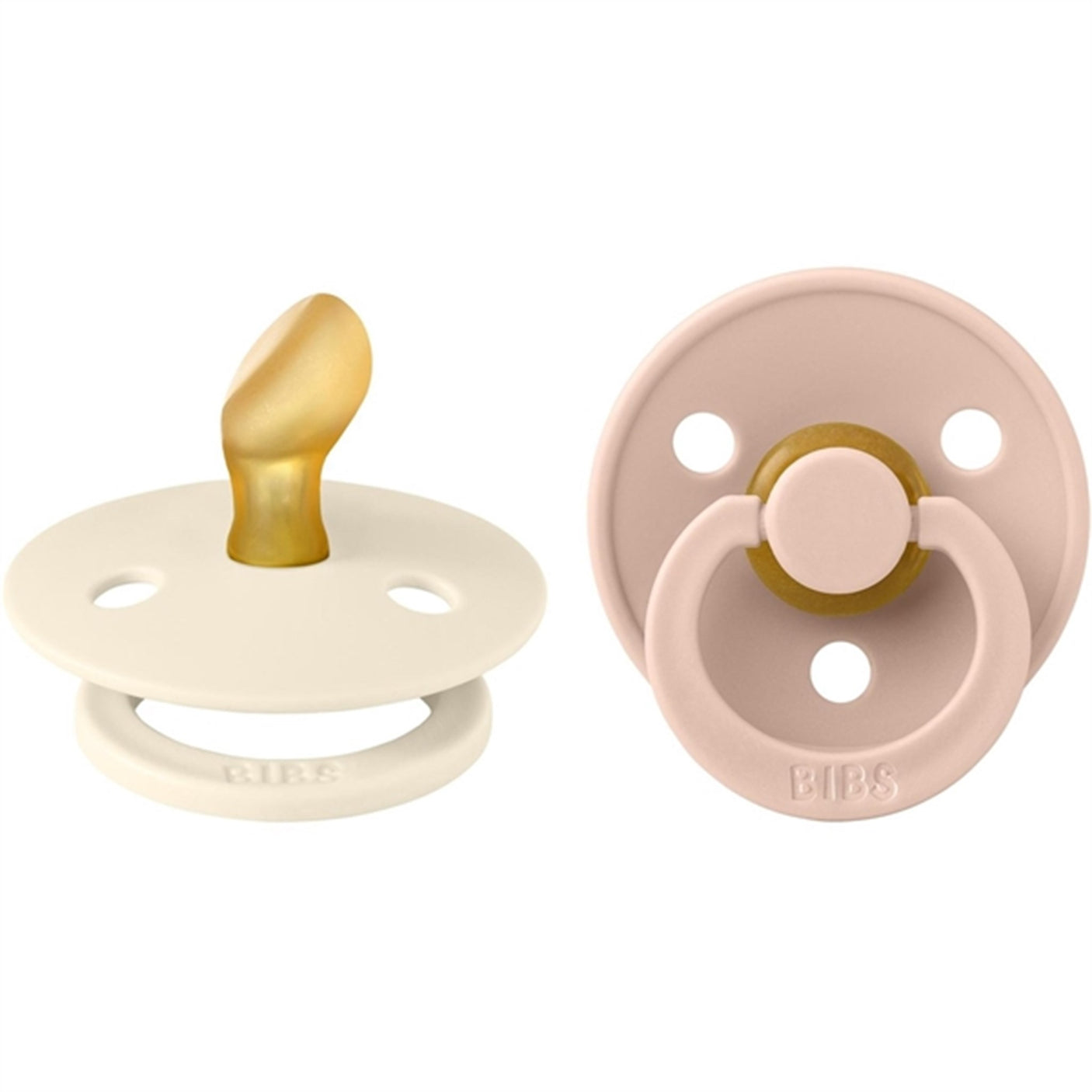 Bibs Colour Latex Anatomical Pacifier 2-pack Ivory/Blush