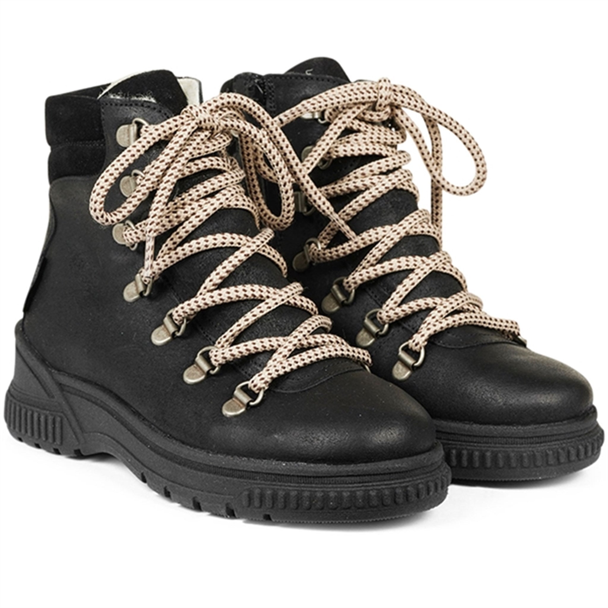 Angulus Tex Lace Boots With Zipper Black