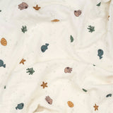 Done by Deer Waffle Blanket GOTS Sea Friends Beige