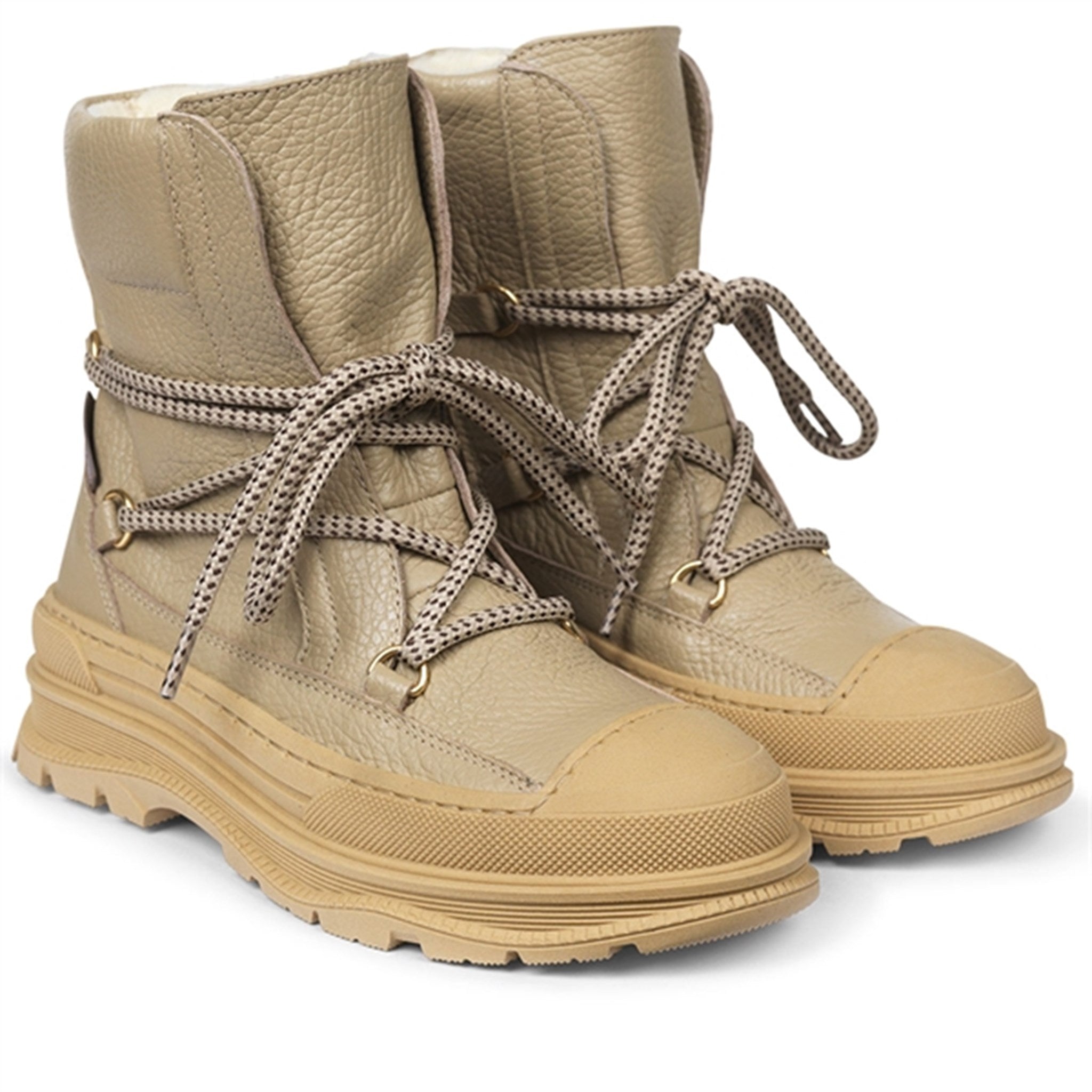 Angulus Tex-Boots With Ties and Zipper Sand