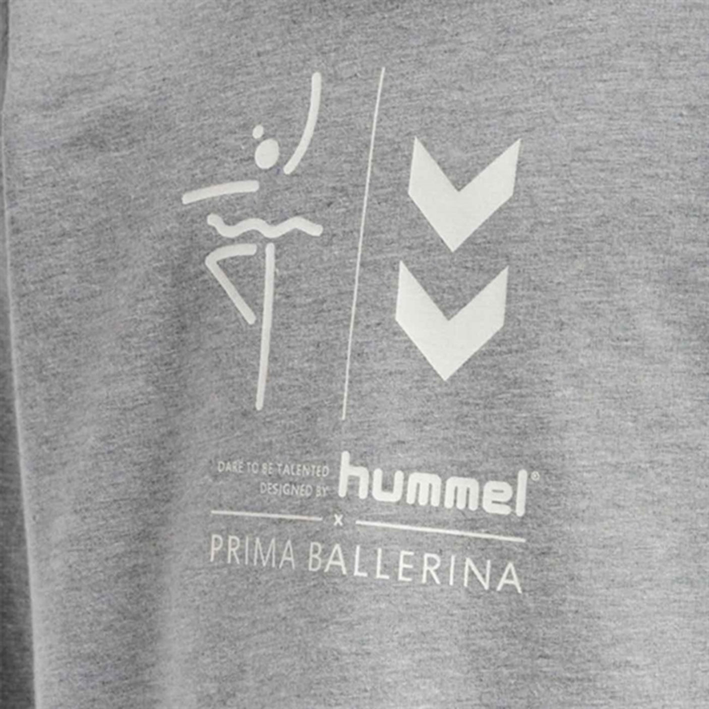 Hummel Prima Grey Melange Bee Cropped Sweatshirt