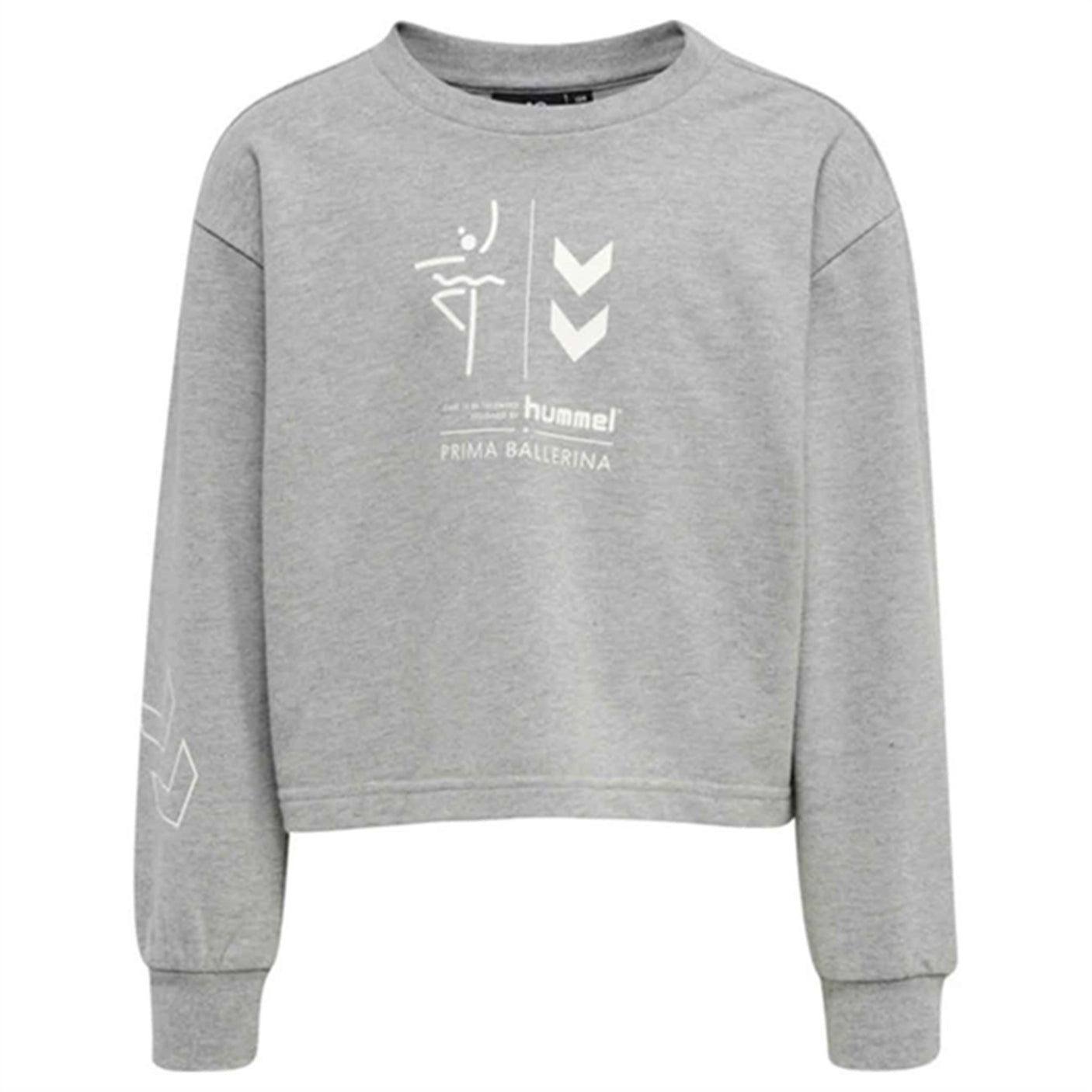 Hummel Prima Grey Melange Bee Cropped Sweatshirt