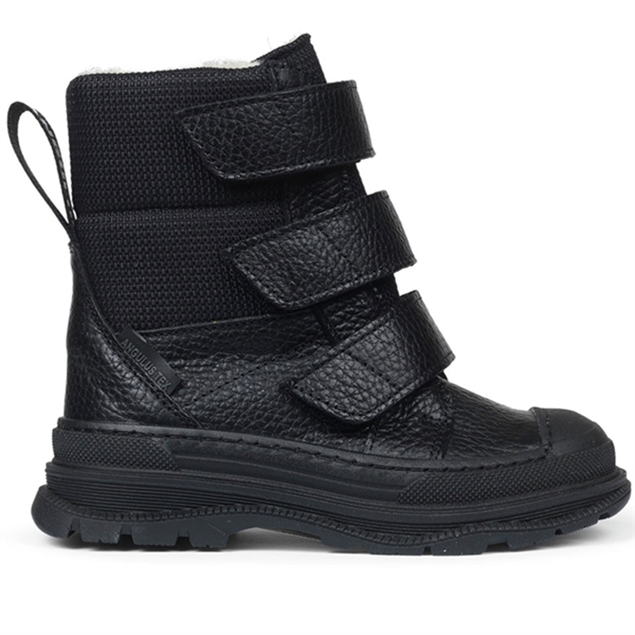Angulus Tex-Boots w Velcro And Wool Lining Black 5