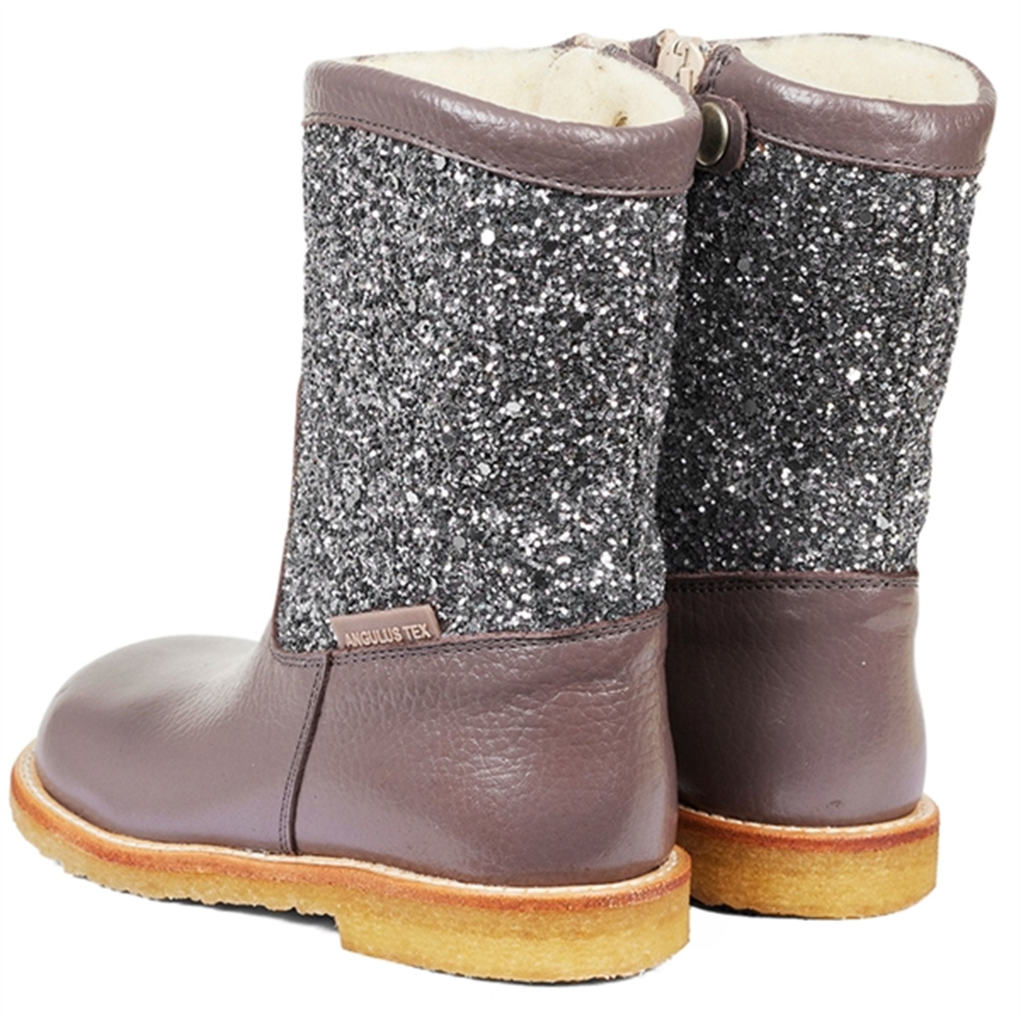 Angulus Tex Boots With Zipper Lavender/Dusty Lavender Glitter 3