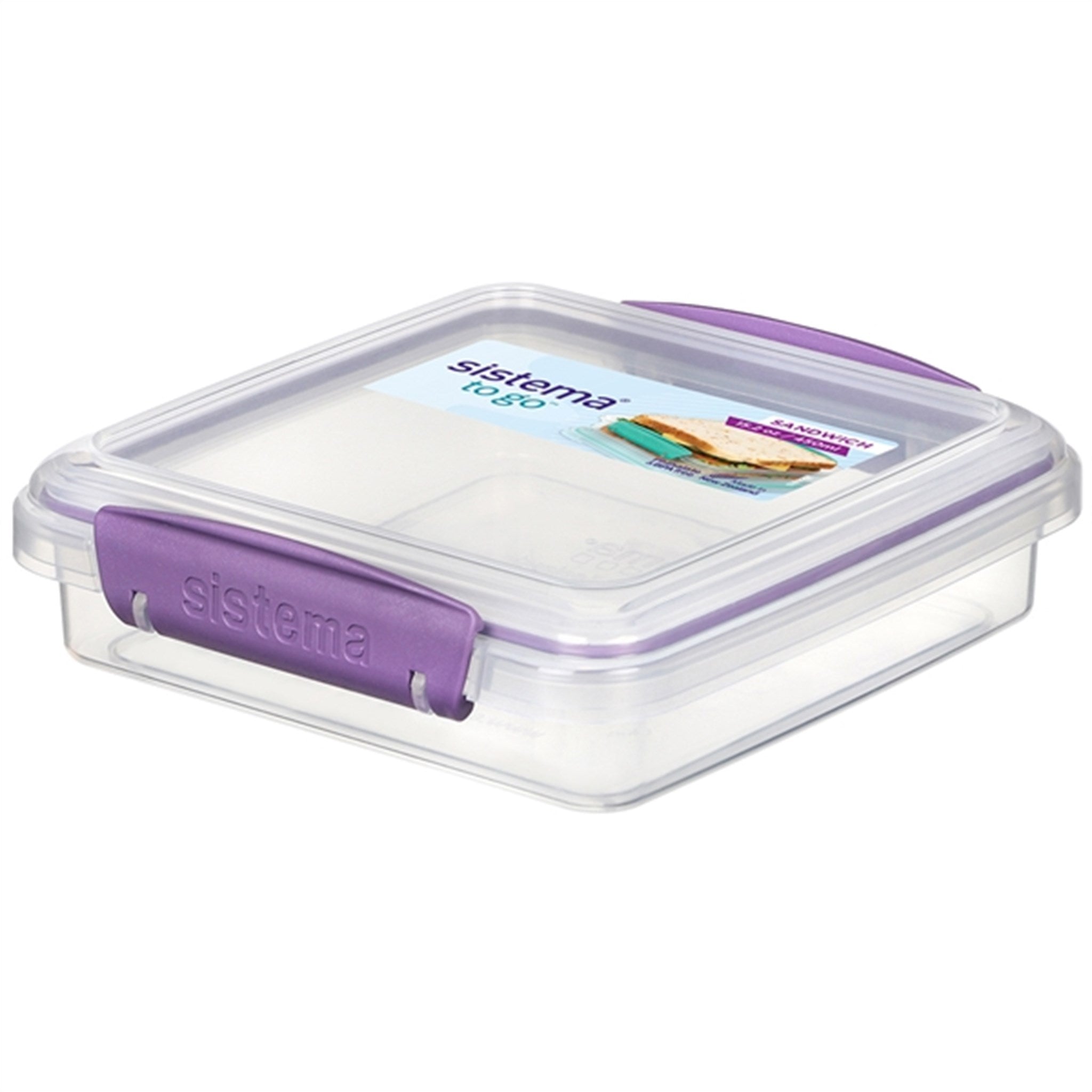 Sistema To Go Sandwich Lunch Box 450 ml Misty Purple