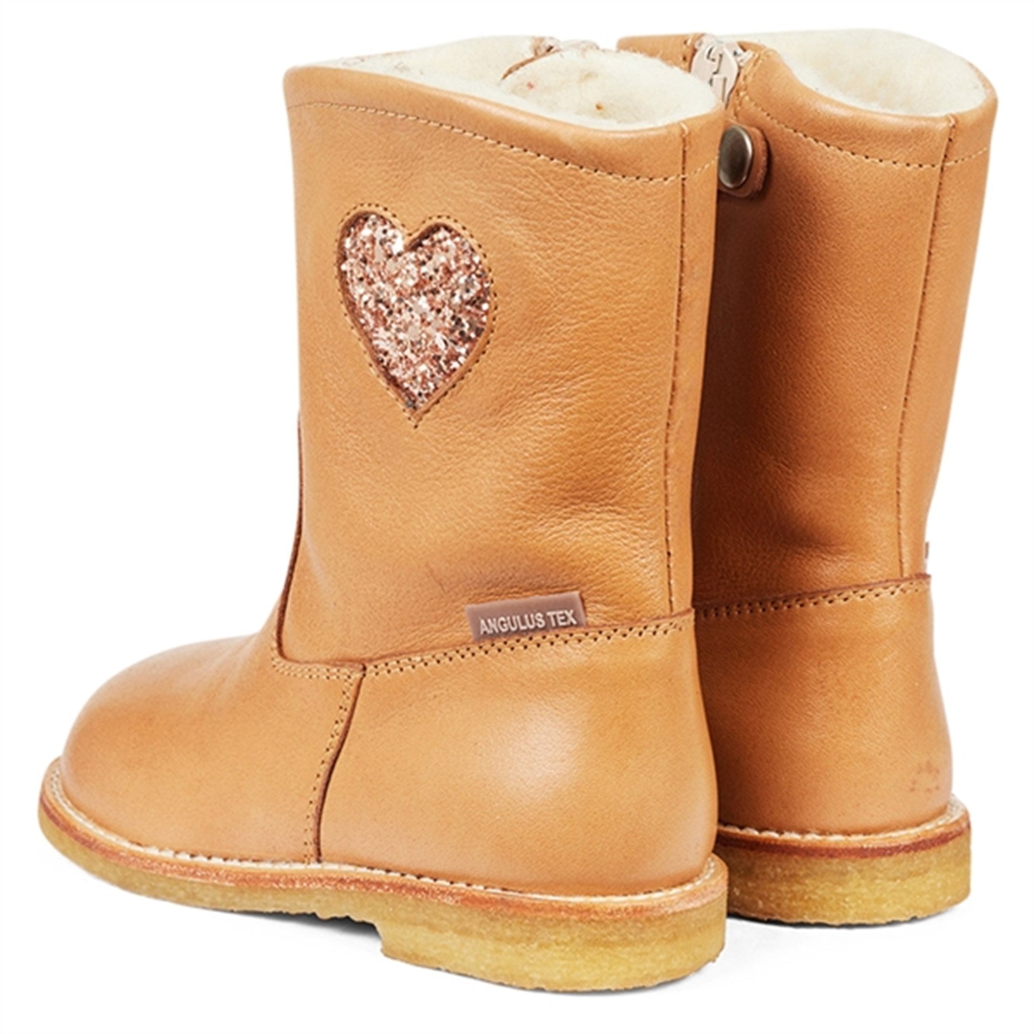 Angulus Tex-Boots With Zipper Almond/Maple Glitter 3
