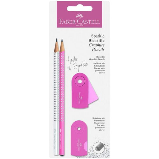 Faber Castell Sparkle Pencils White/Pink