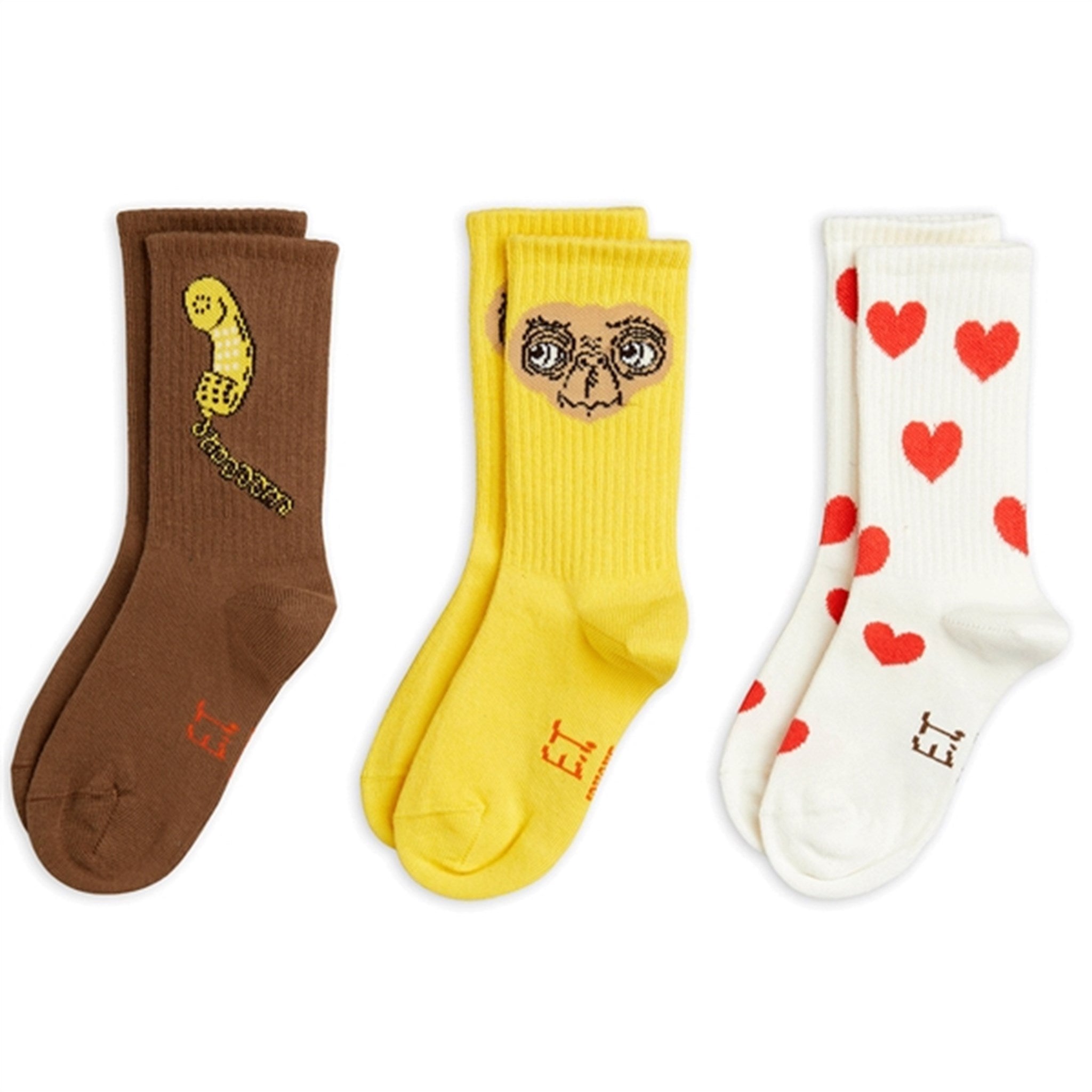 Mini Rodini E.T. Yellow Socks 3-pack