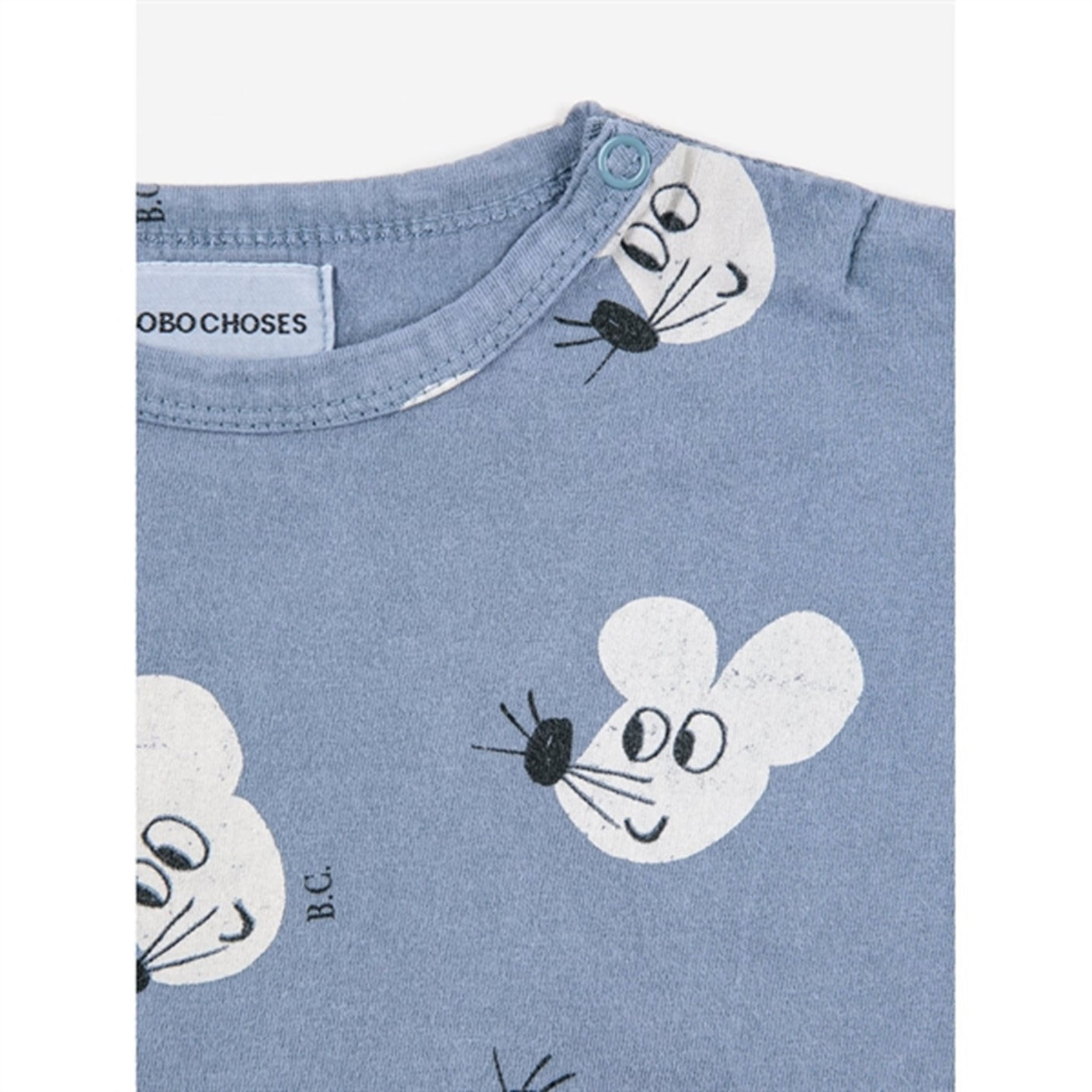 Bobo Choses Blue Mouse Blouse AOP