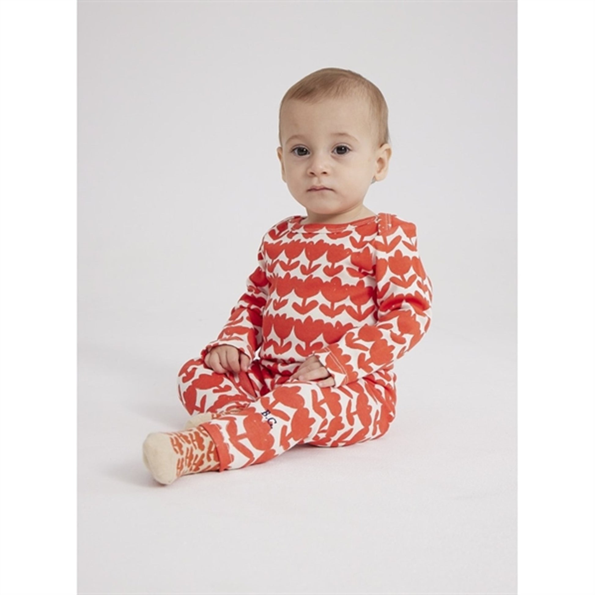 Bobo Choses White Retro Flowers Body AOP