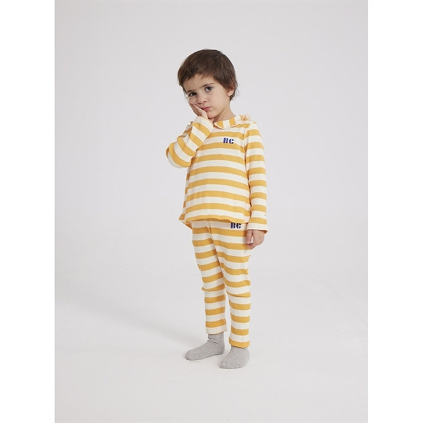Bobo Choses Curry Yellow Stripes Leggings