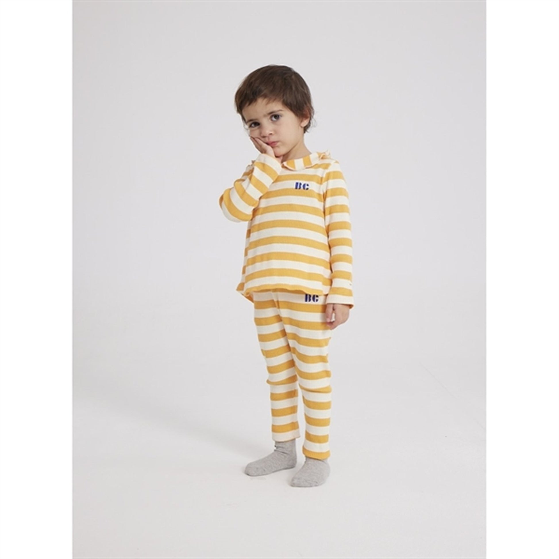Bobo Choses Curry Yellow Stripes Leggings