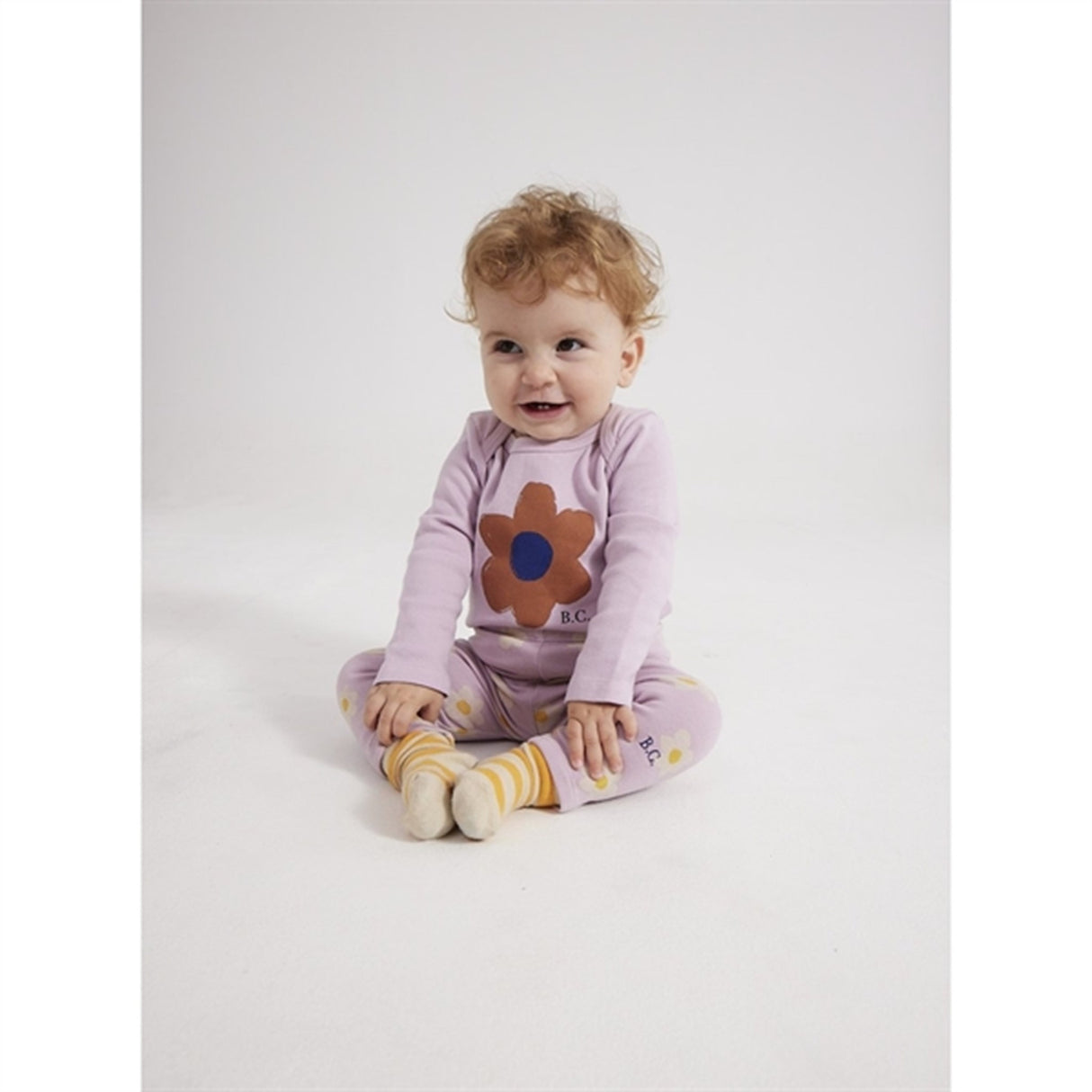 Bobo Choses Lavender Little Flower Leggings AOP