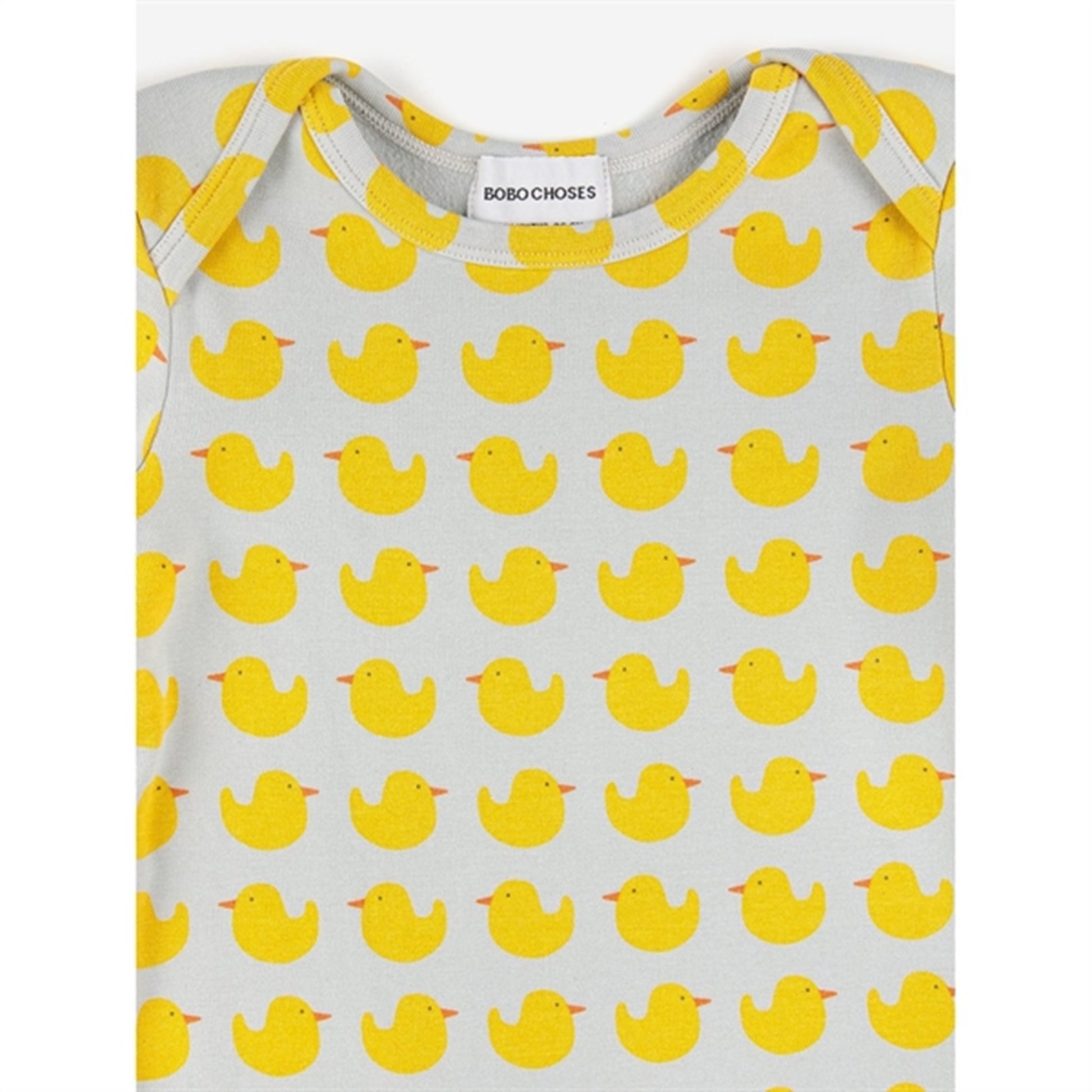 Bobo Choses Light Grey Rubber Duck Onesie AOP