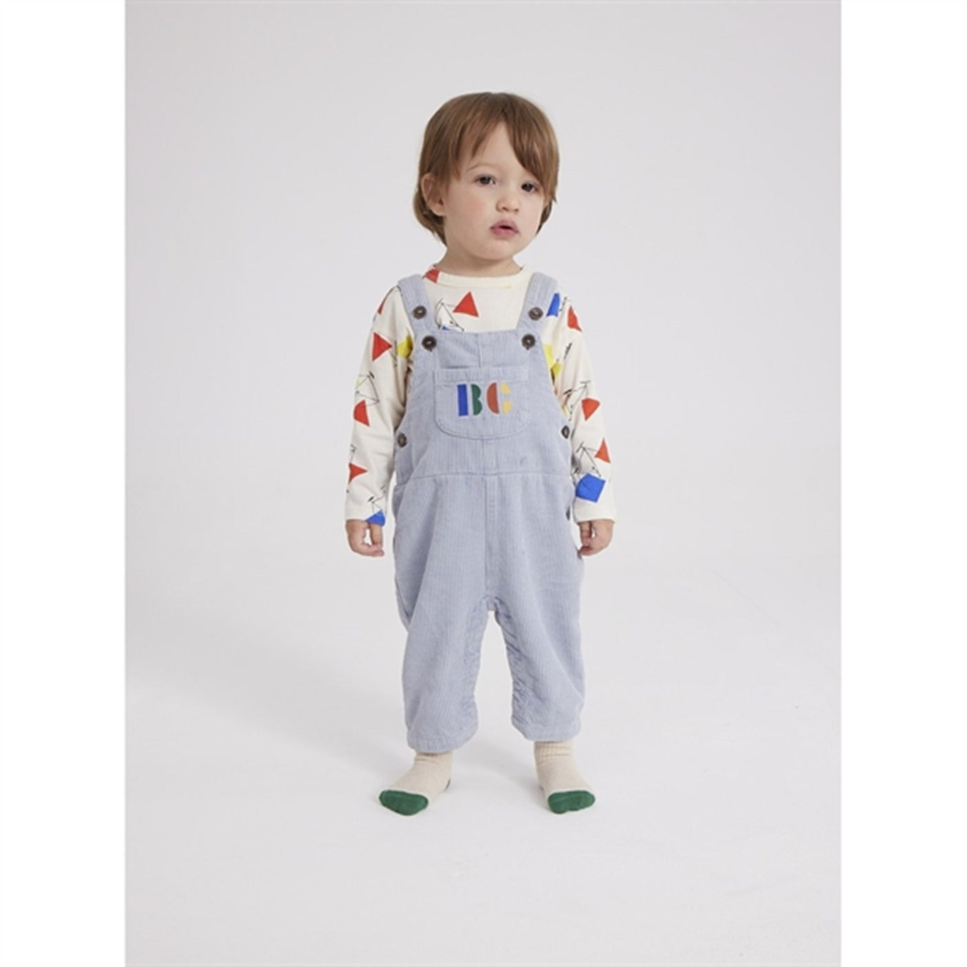Bobo Choses Light Blue Multicolor B.C Corduroy Overall