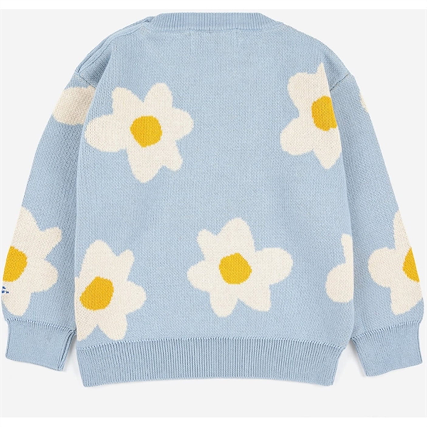 Bobo Choses Light Blue Big Flower Knit Blouse AOP