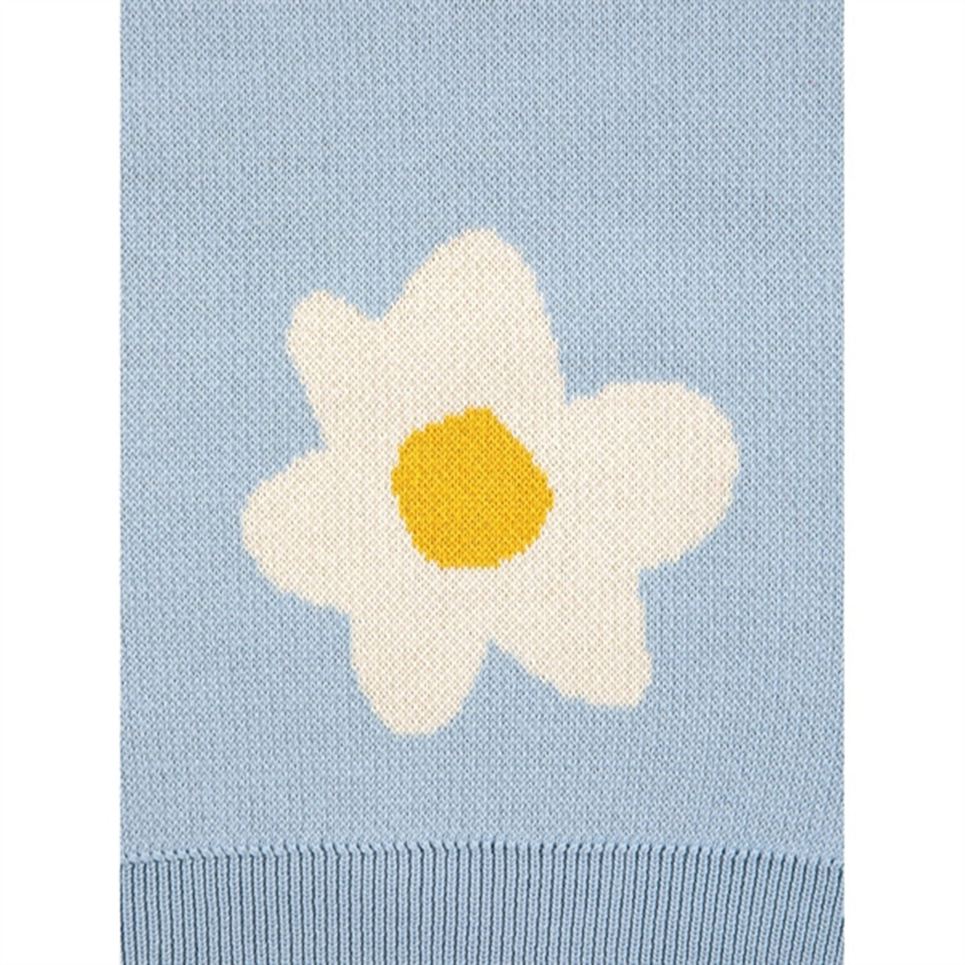 Bobo Choses Light Blue Big Flower Knit Blouse AOP