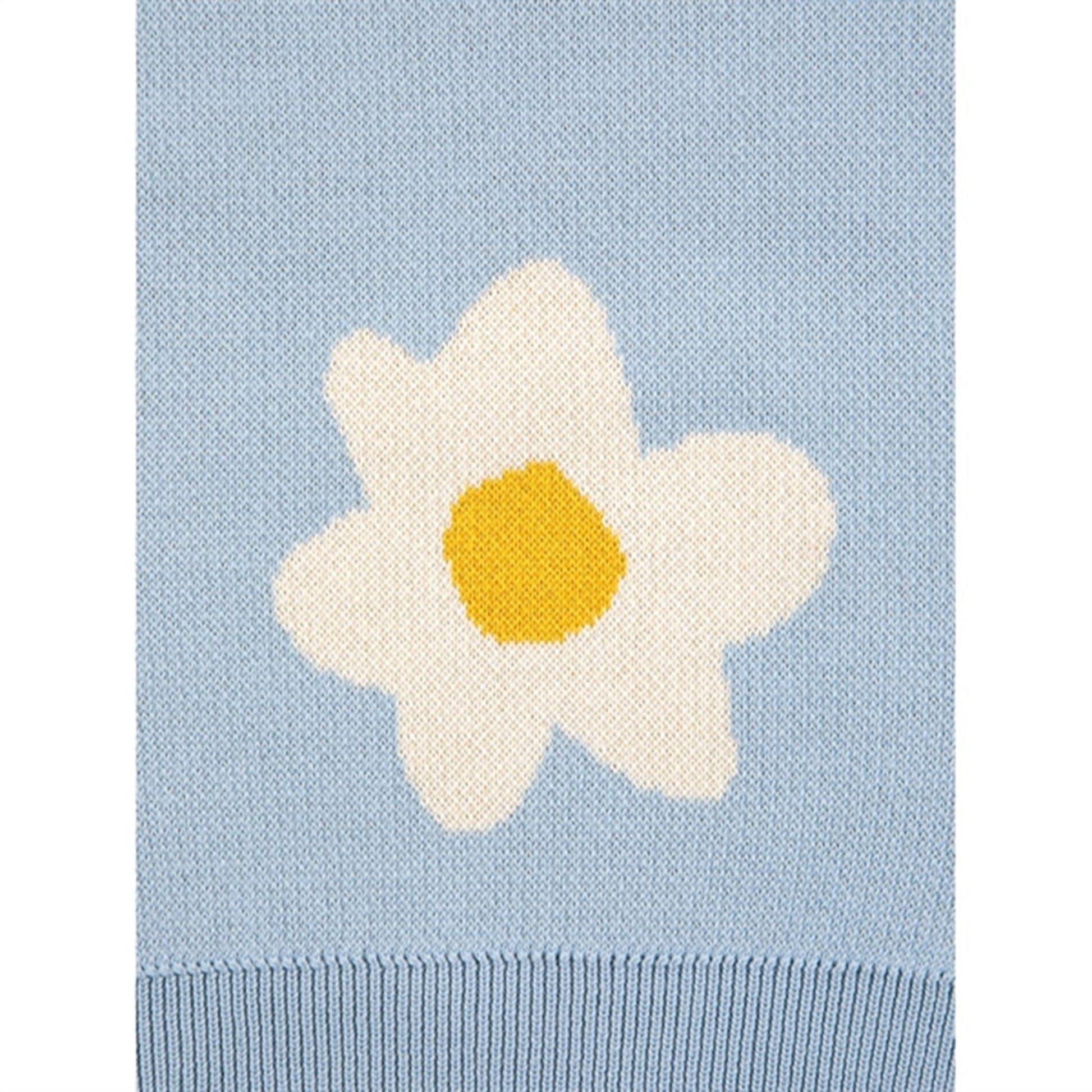 Bobo Choses Light Blue Big Flower Knit Blouse AOP