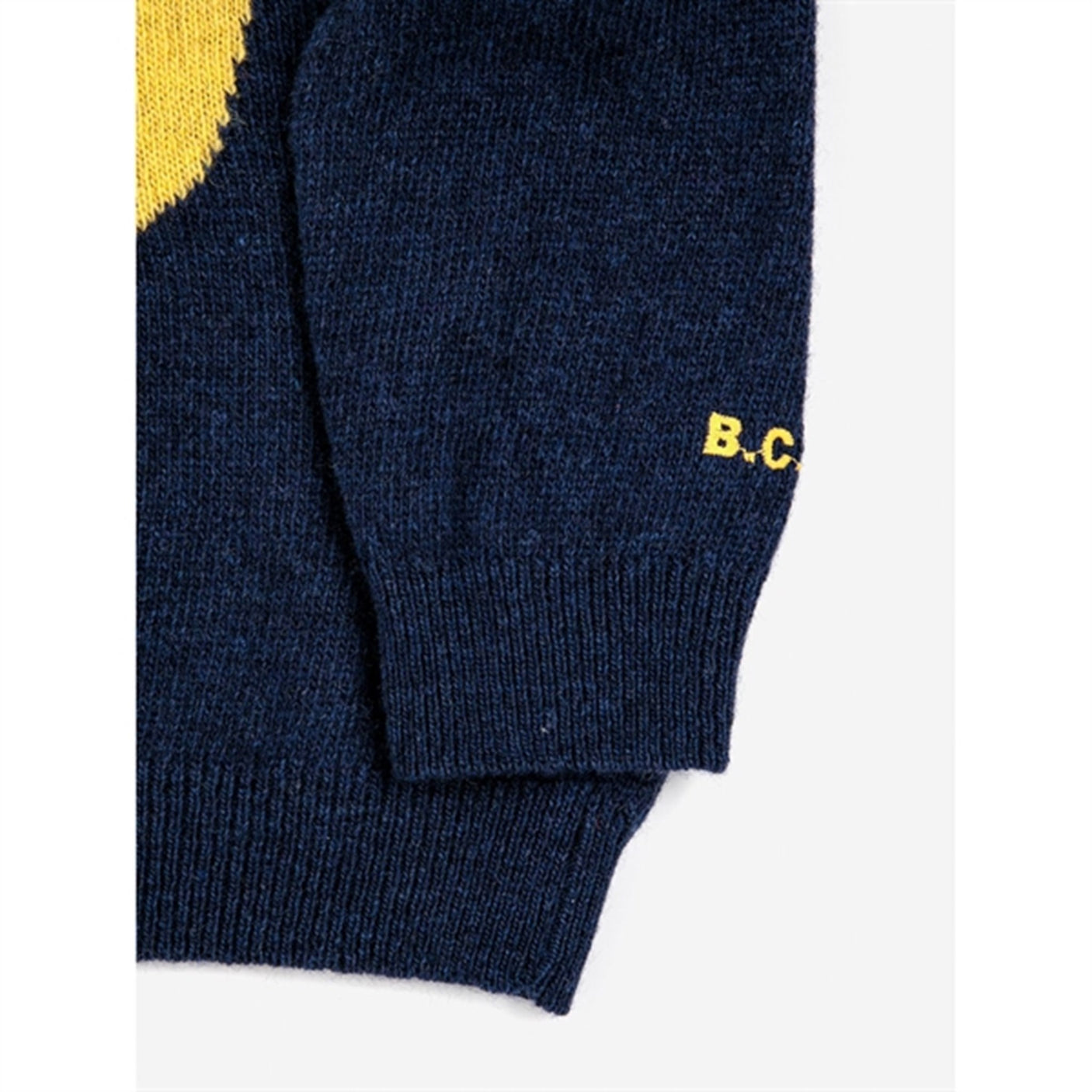 Bobo Choses Midnight Blue Rubber Duck Knit Blouse