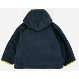 Bobo Choses Midnight Blue Color Block Polar Hooded Jacket
