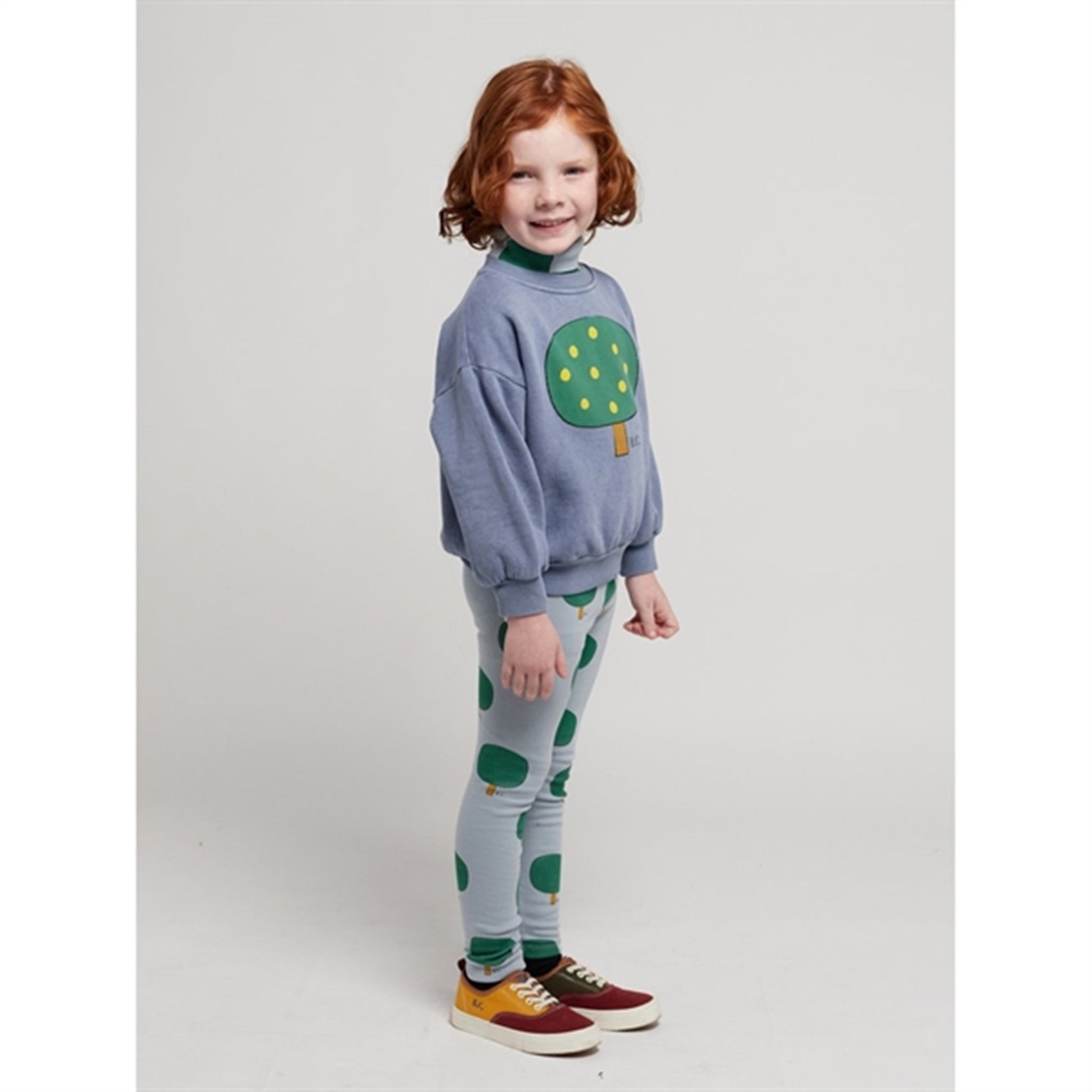Bobo Choses Prussian Blue Green Tree Sweatshirt