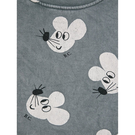 Bobo Choses Grey Mouse Sweatshirt AOP