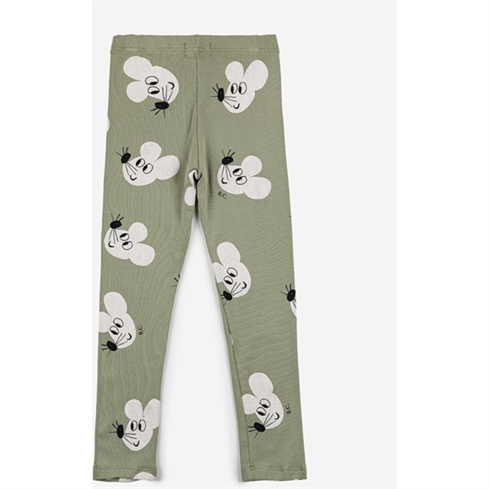 Bobo Choses Light Green Mouse Leggings AOP