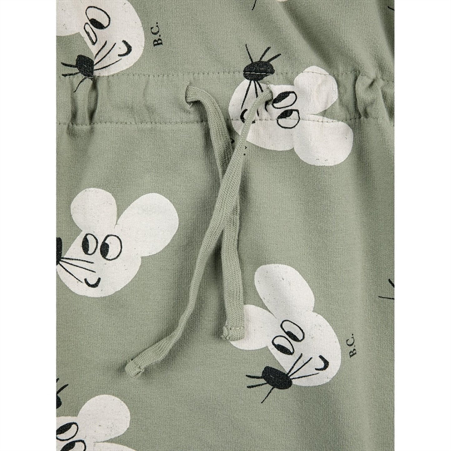 Bobo Choses Light Green Mouse Dress AOP