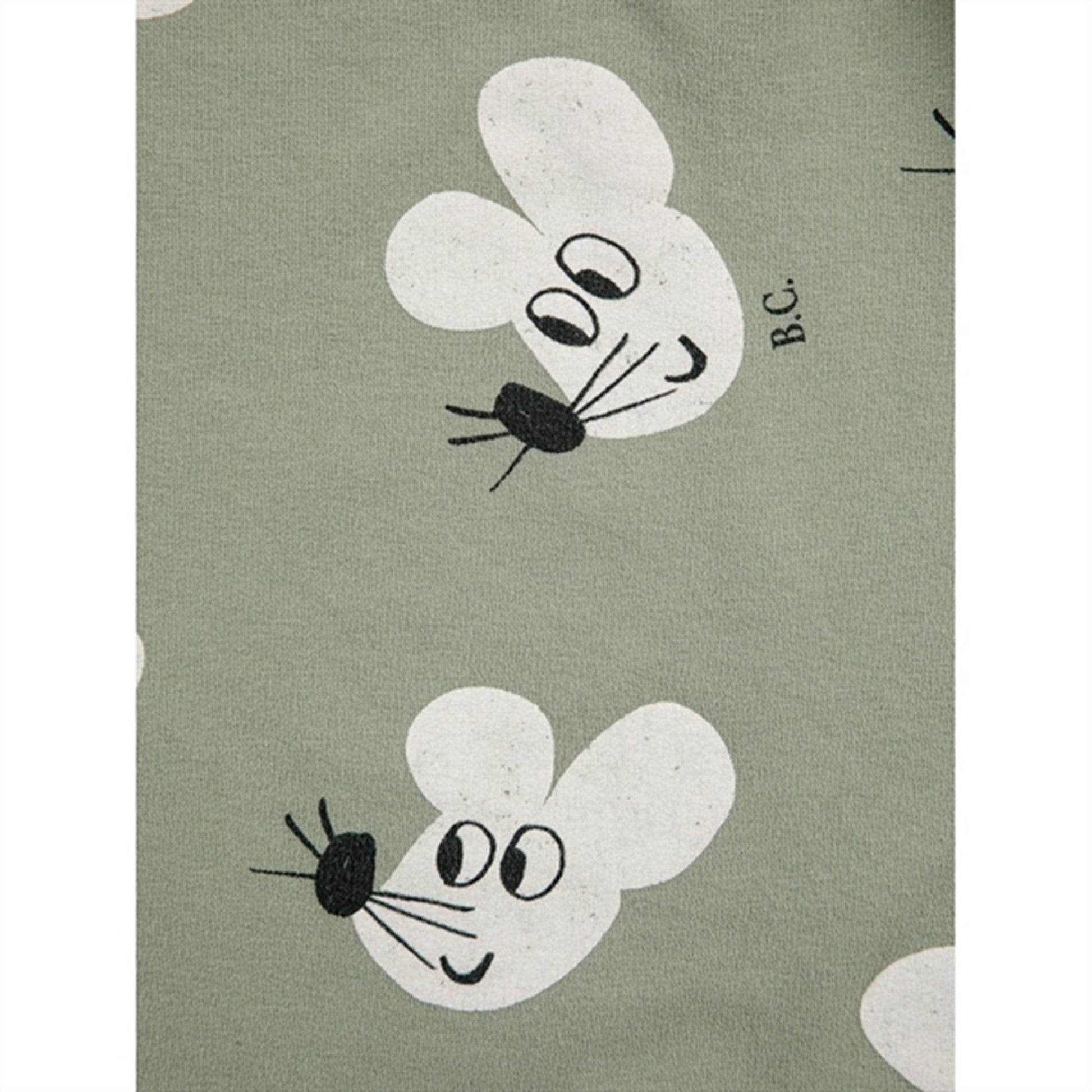 Bobo Choses Light Green Mouse Dress AOP