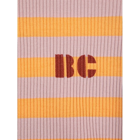 Bobo Choses Curry Horizontal Stripes Ruffles Dress