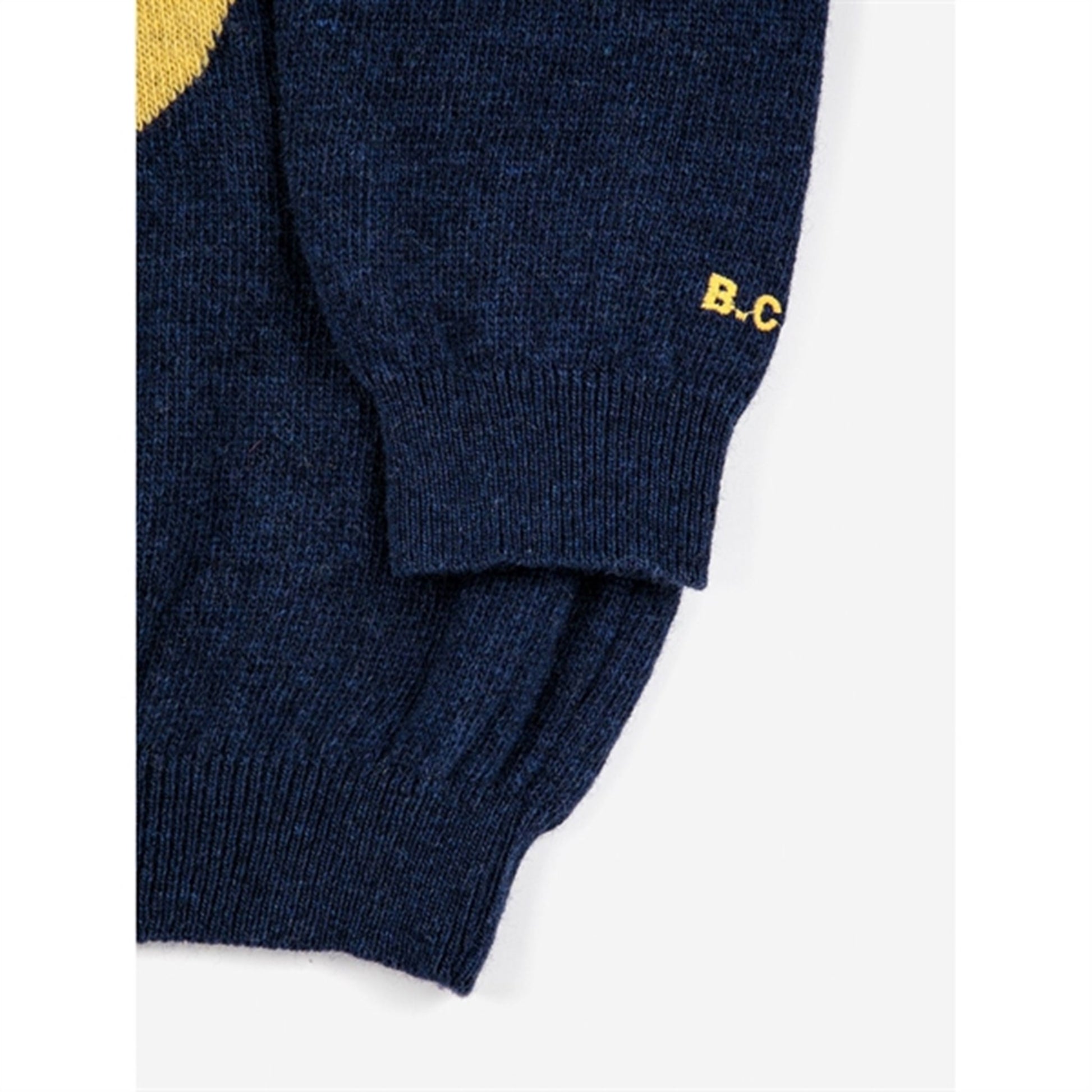 Bobo Choses Midnight Blue Rubber Duck Intarsia Knit Blouse