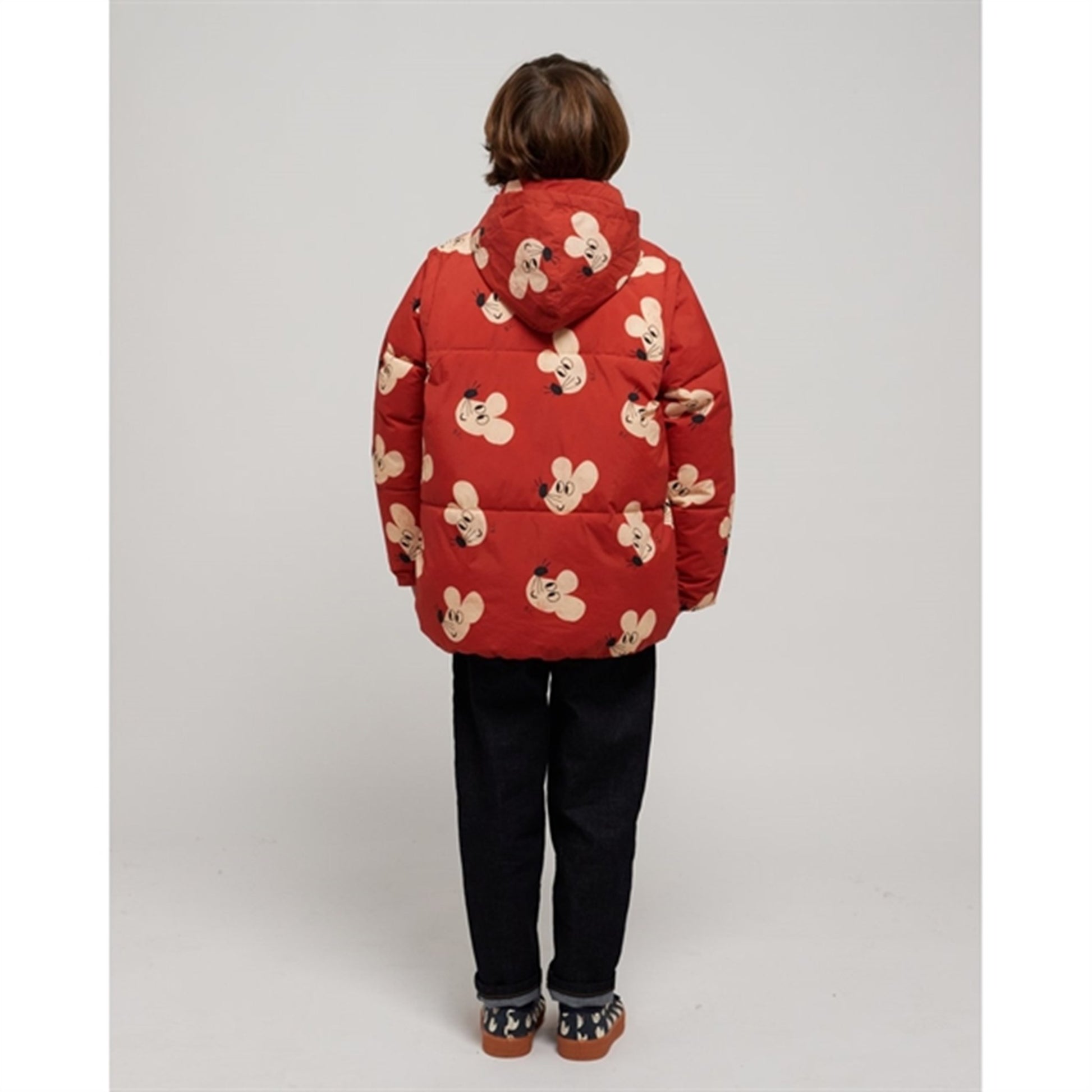 Bobo Choses Brown Mouse Polstret Jacket AOP