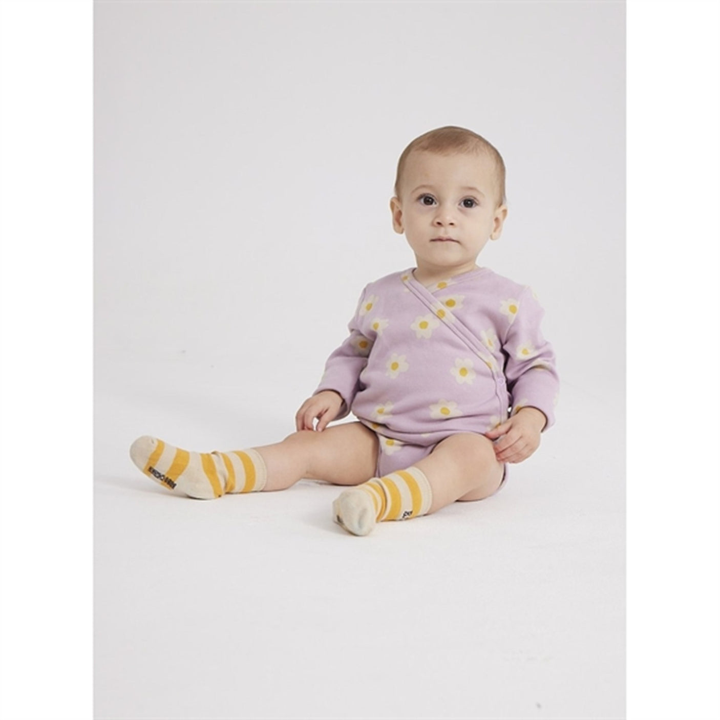 Bobo Choses Curry Yellow Stripes Socks