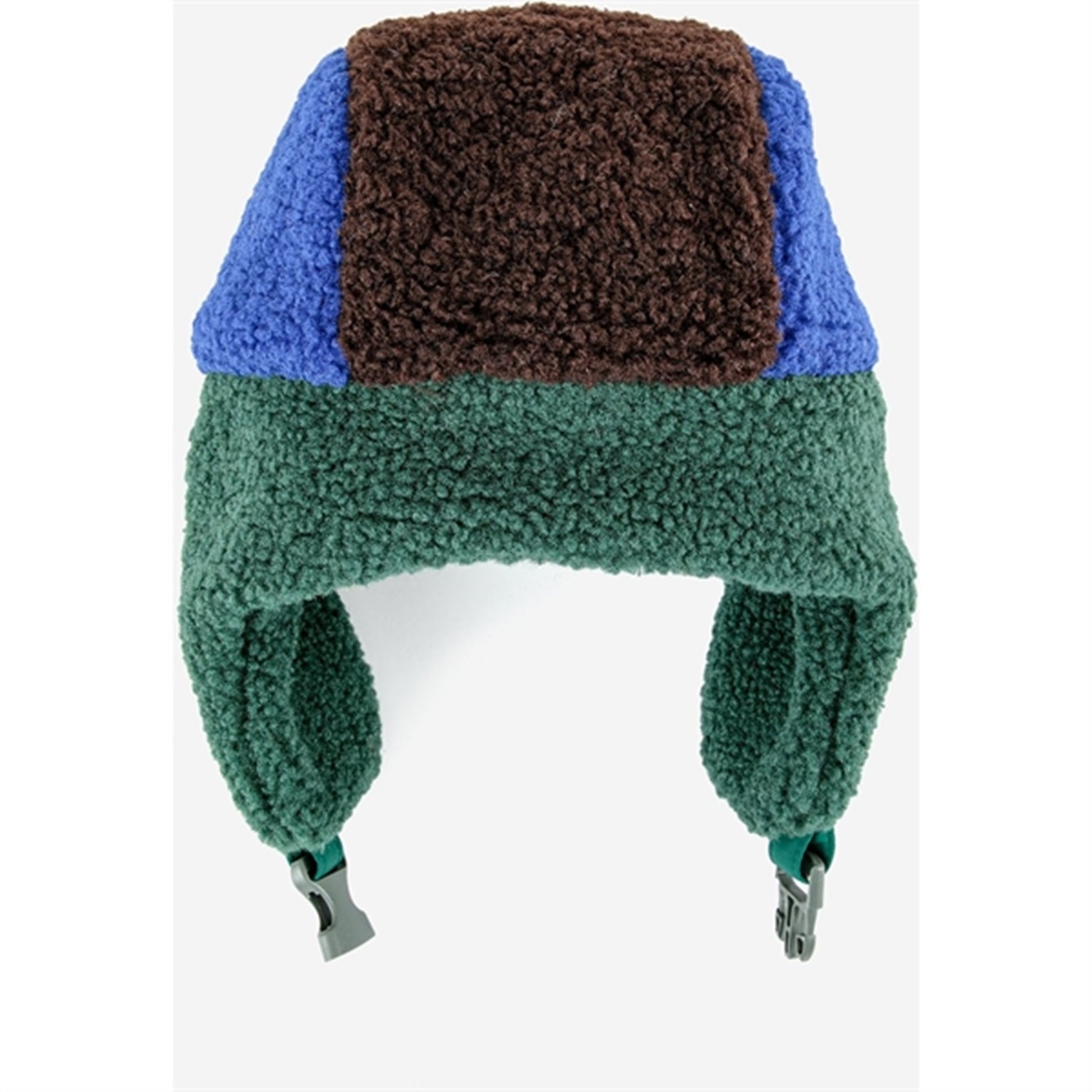 Bobo Choses Multicolor Color Block Blue Sheepskin Hat
