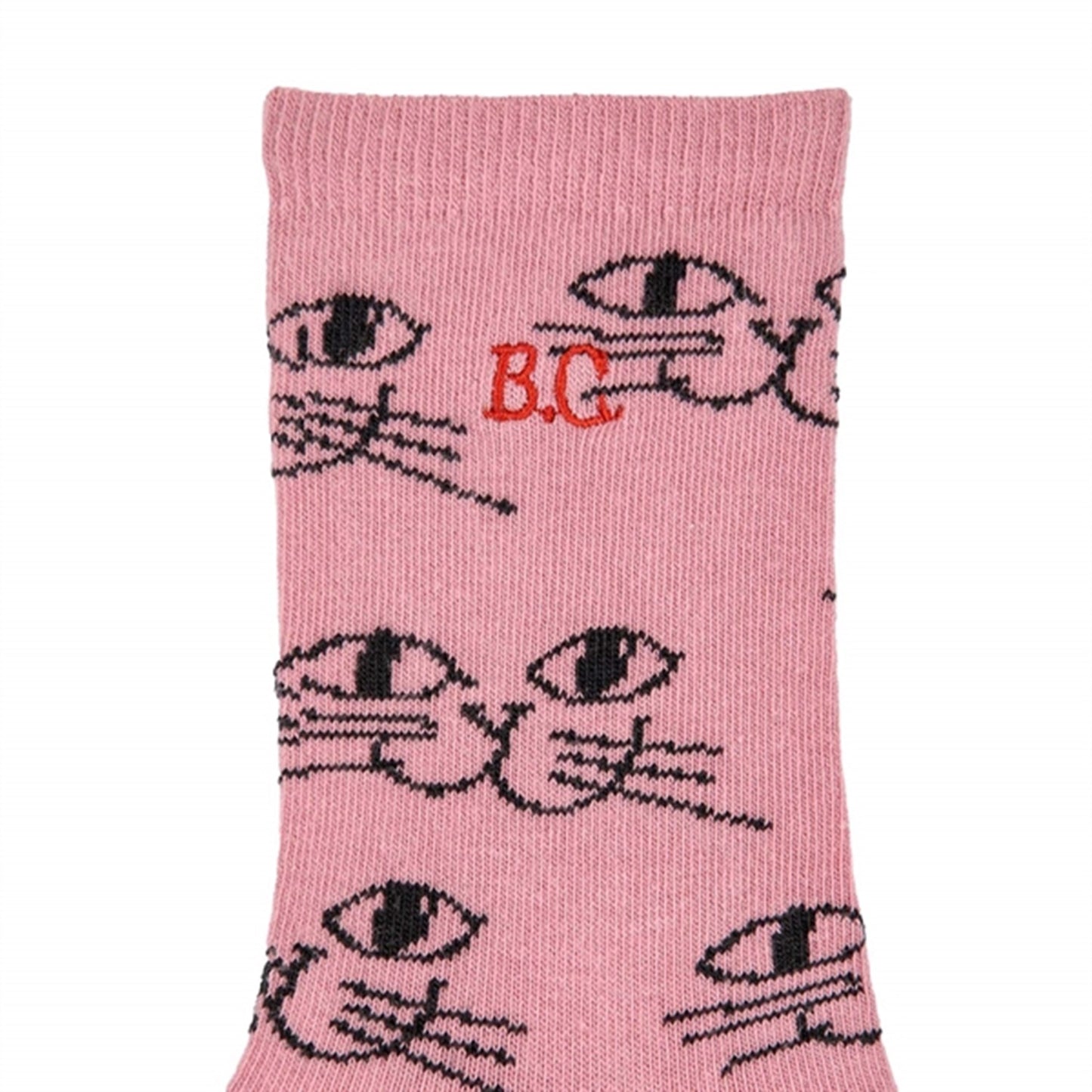 Bobo Choses Pink Smiling Cat Socks AOP