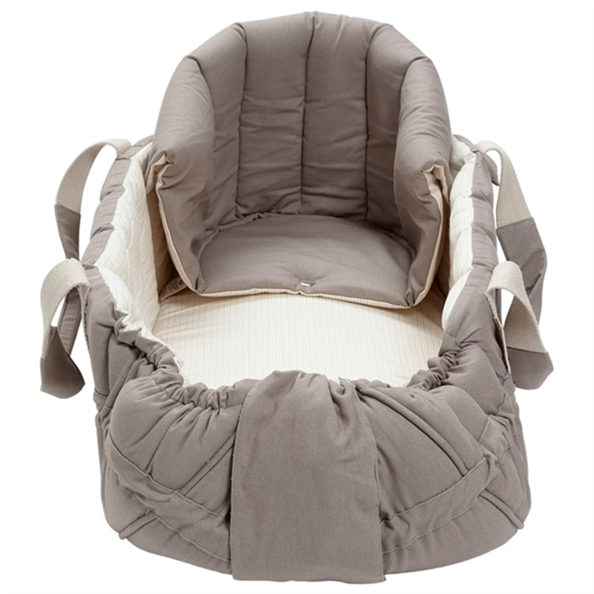 Copenhagen Colors Multifunctional Canopy for Baby Lift Dark Grey Solid w. Cream Stripe