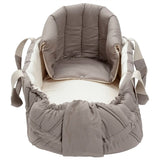 Copenhagen Colors Multifunctional Canopy for Baby Lift Dark Grey Solid w. Cream Stripe
