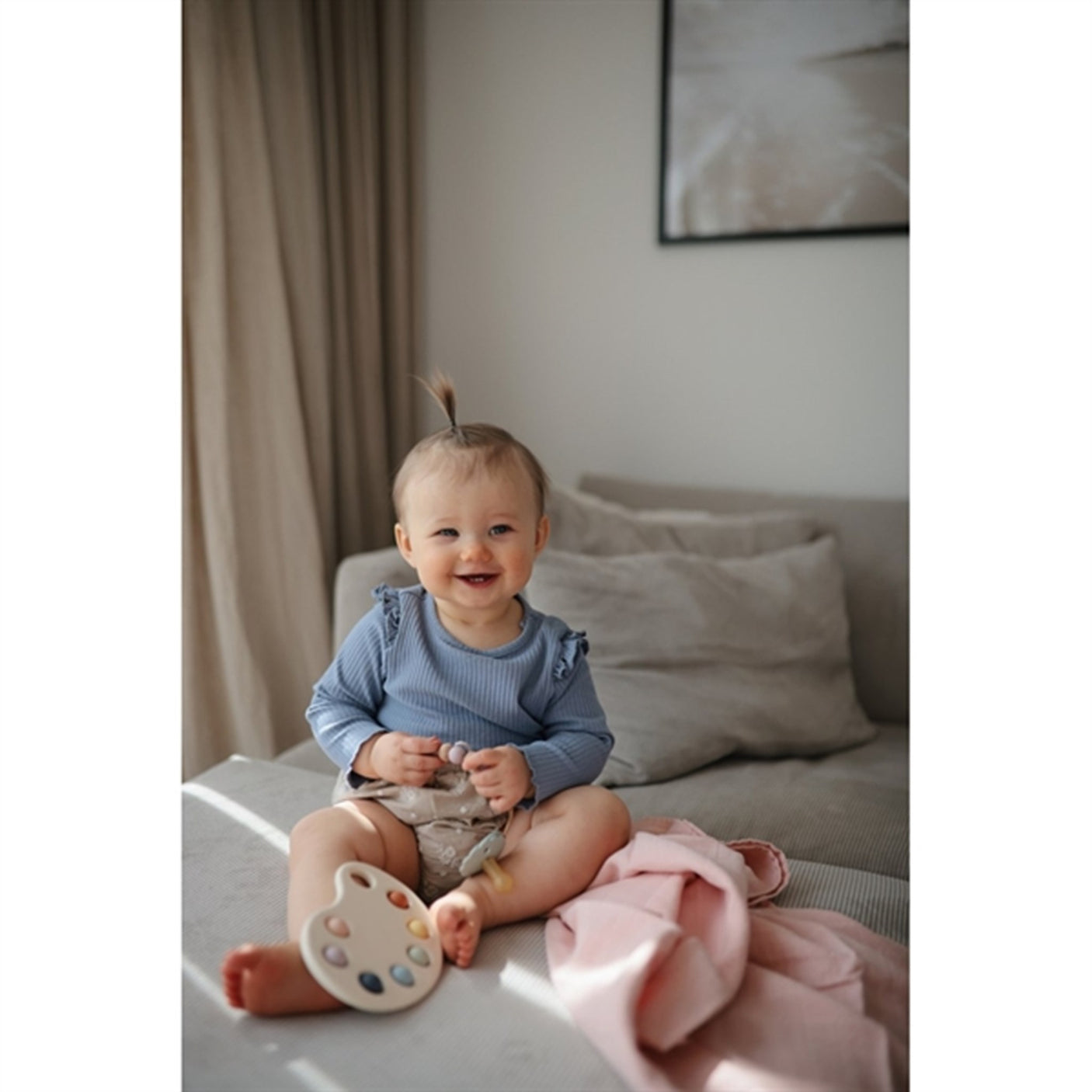 Mushie Muslin Cloth 3-pack Blush