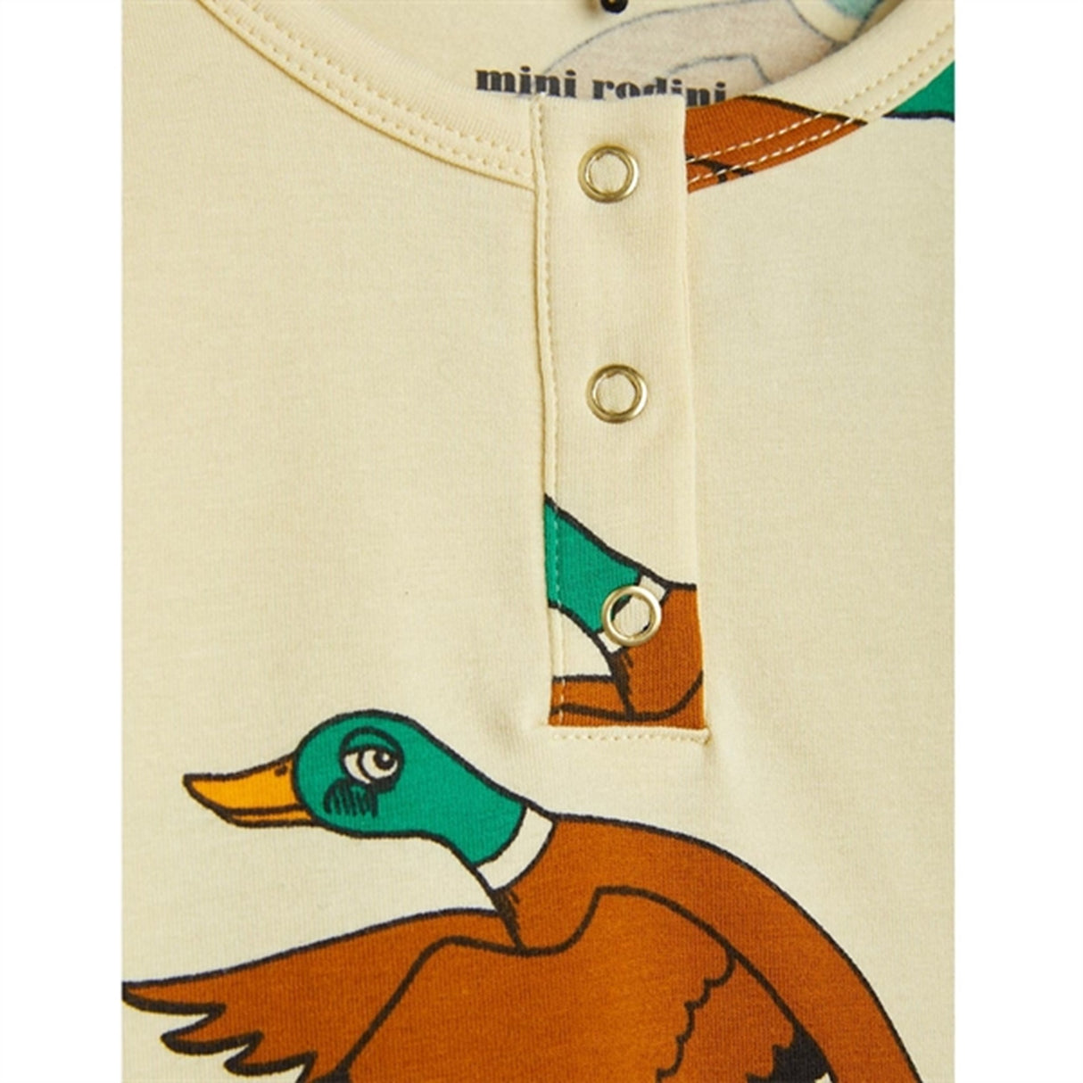 Mini Rodini Ducks Aop Blouse Yellow 2