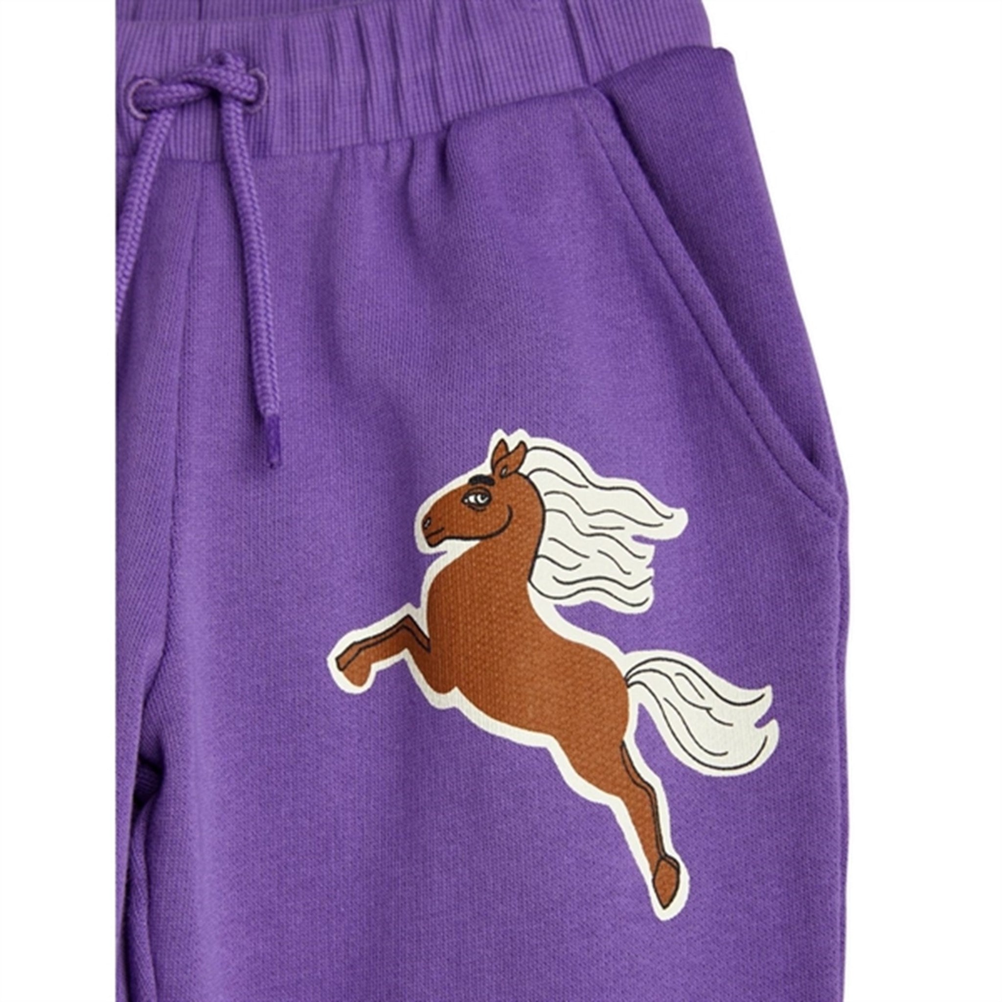 Mini Rodini Horses Sp Sweatpants Purple 3