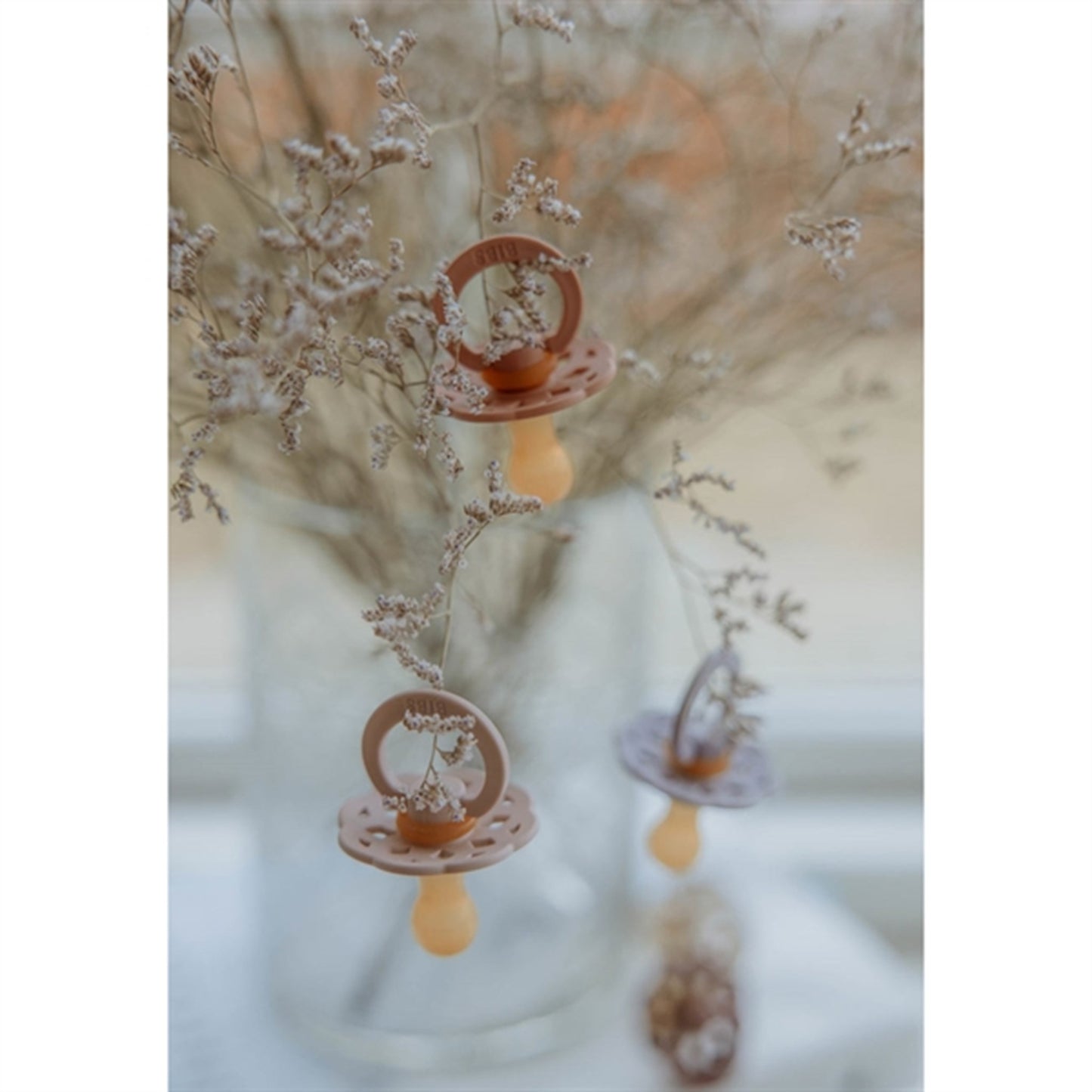 Bibs Boheme Latex Pacifier 2-pack Peach/Woodchuck