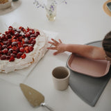Mushie Plate Square Blush