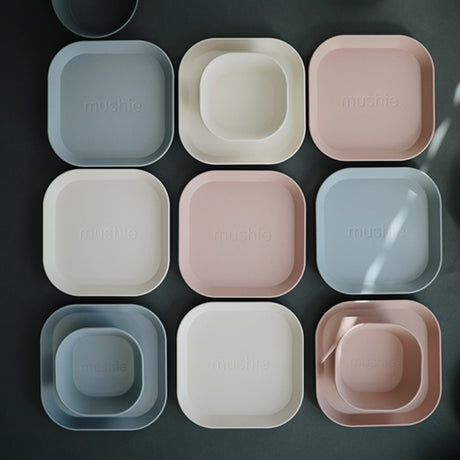 Mushie Bowl Square 2-pack Blush
