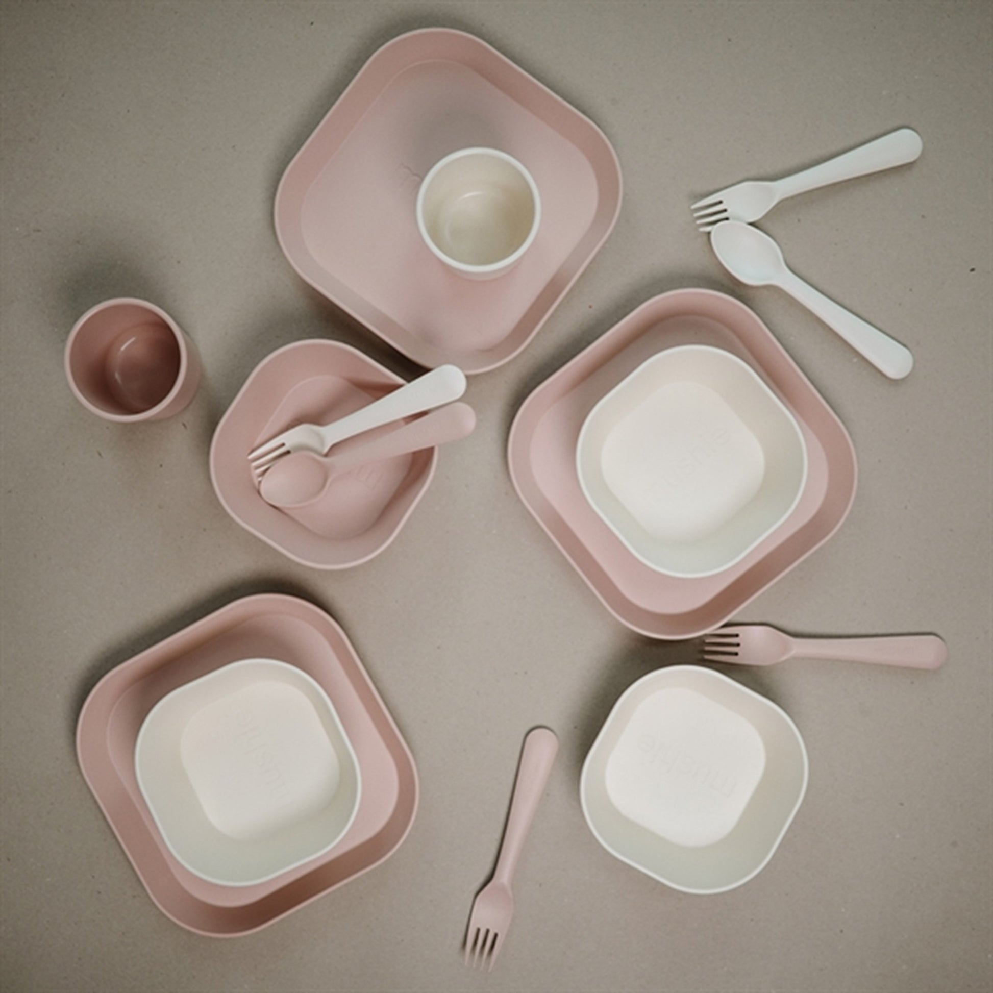 Mushie Bowl Square 2-pack Ivory