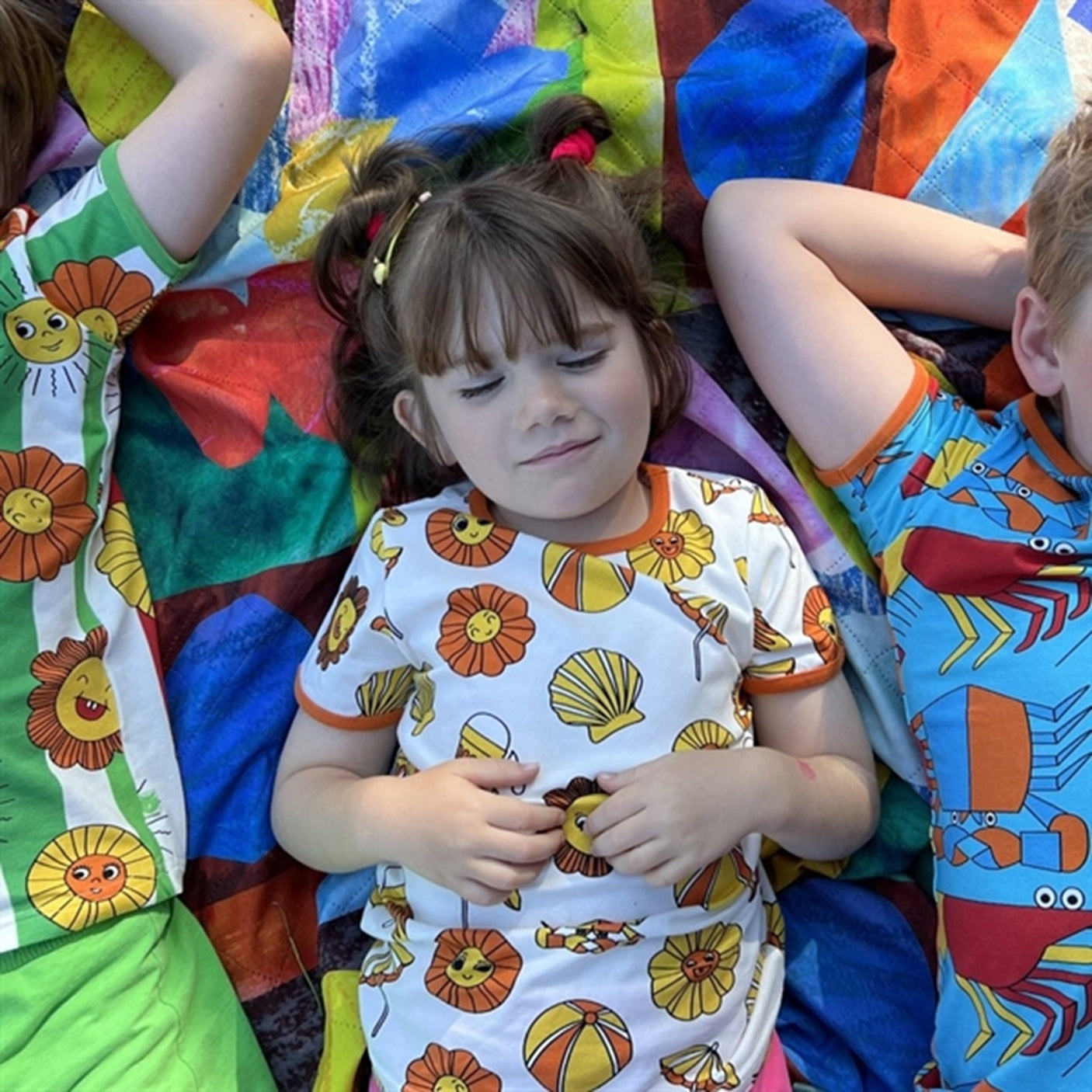 Småfolk Cream Summer Vacation T-shirt