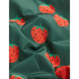 Mini Rodini Strawberries Aop Woven Baseball Jacket Green