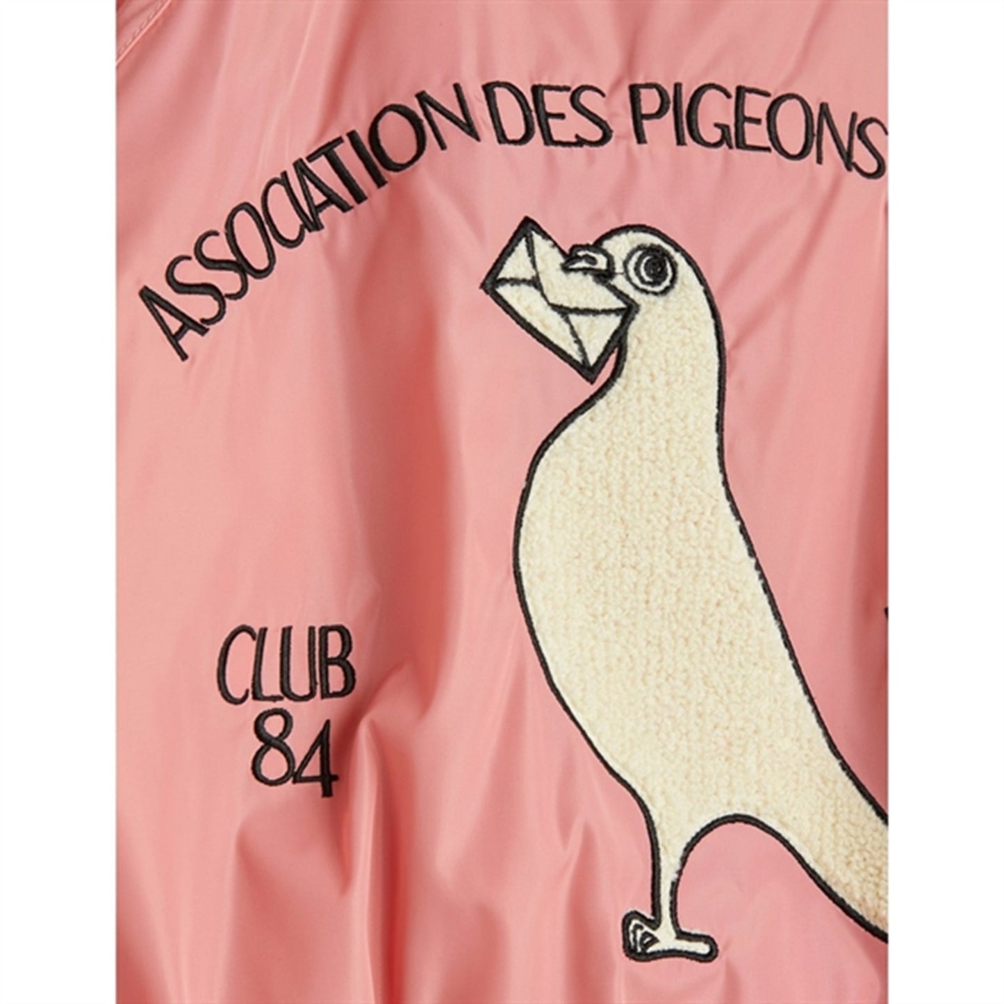 Mini Rodini Pigeons Woven Baseball Jacket Pink