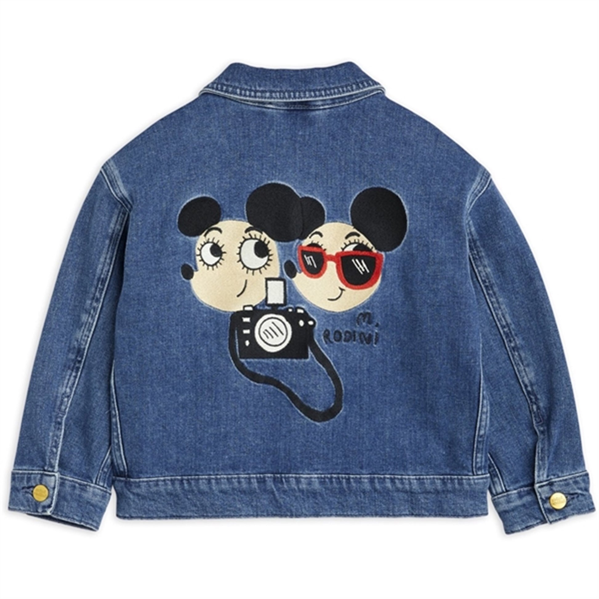 Mini Rodini Ritzratz Emb Denim Jacket Blue